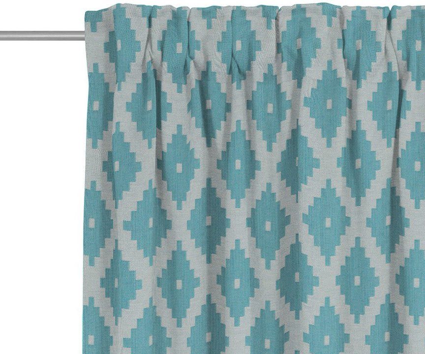 türkis nachhaltig aus (1 Adam, Jacquard, Bio-Baumwolle Multifunktionsband Shiraz, St), Maroccan blickdicht, Vorhang