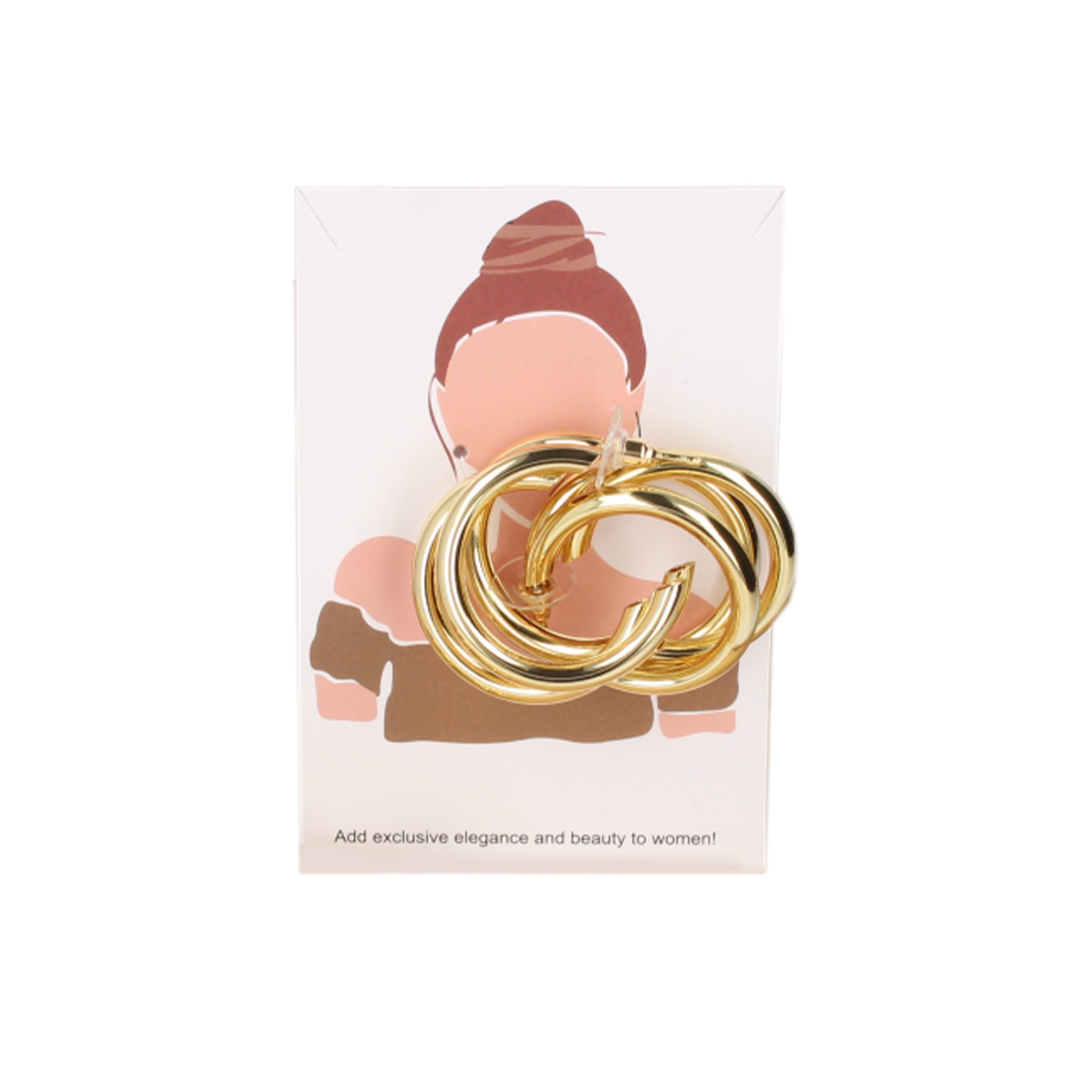wildbloomdesign Ohrring-Set Ohrringe Ohrschmuck Gold, Silber Creolen 3 Ringe