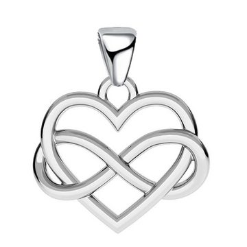 Limana Herzkette echt 925 Sterling Silber Kette mit Herz Unendlichkeit Liebe, undenliche Symbol Geschenkidee