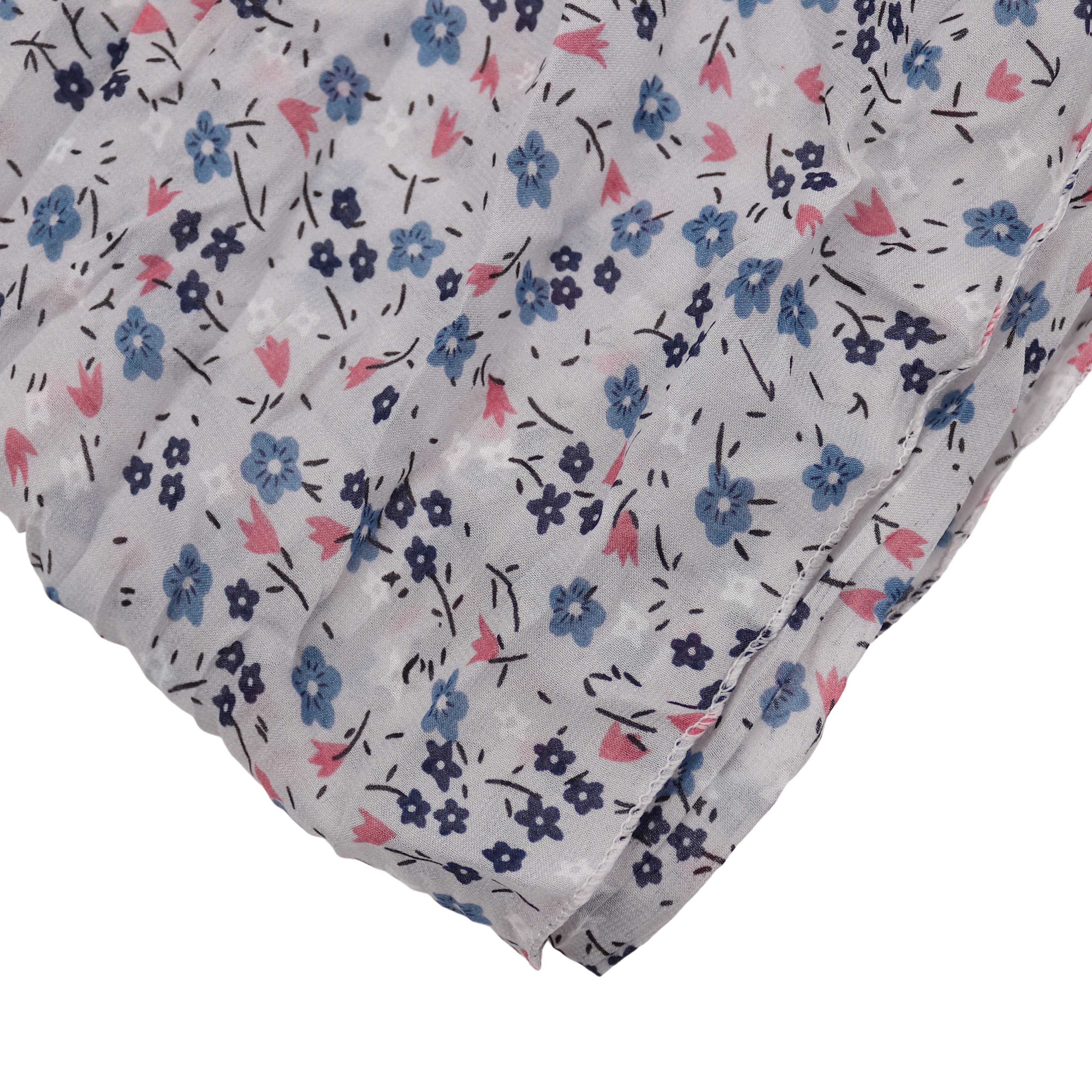 MIRROSI Loop Damen Schal mit Blümchen Muster ca. 45x78cm, Schlauchschal, (Zweimal um den Hals wickelbar), Damen Halstuch Stola ideal für Frühling,Sommer, Herbst