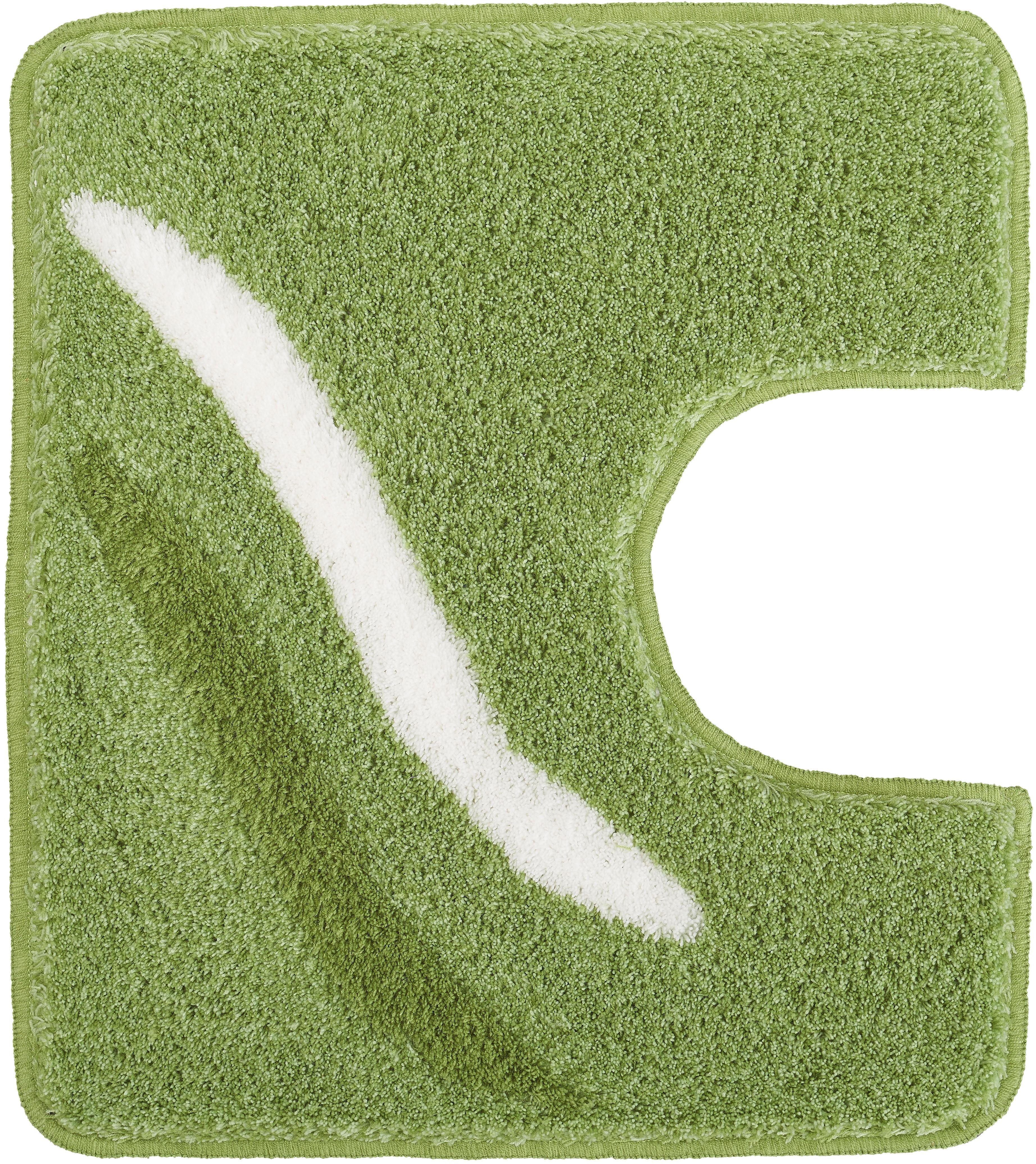 Kleine Wolke Badematte Florenz, Höhe 18 mm, rutschhemmend beschichtet, fußbodenheizungsgeeignet, Kunstfaser, rechteckig, Badteppich, Wellen Design, Melange Optik, waschbar