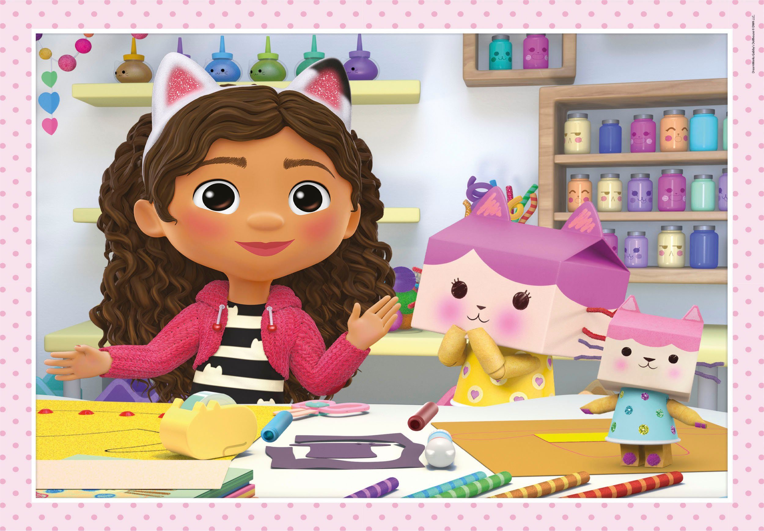 Clementoni® Puzzle Supercolor, Gabby's Puppenhaus - 4 Puzzles, 72 Puzzletei günstig online kaufen