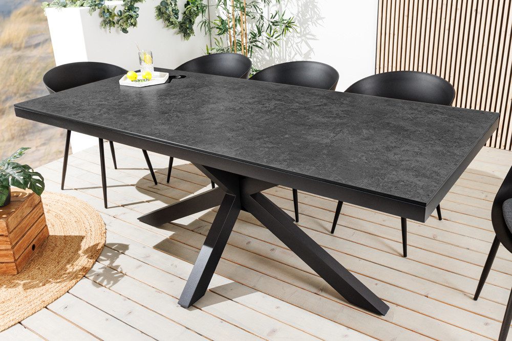 riess-ambiente Gartentisch GALAXIE 180cm anthrazit (Einzelartikel, günstig online kaufen