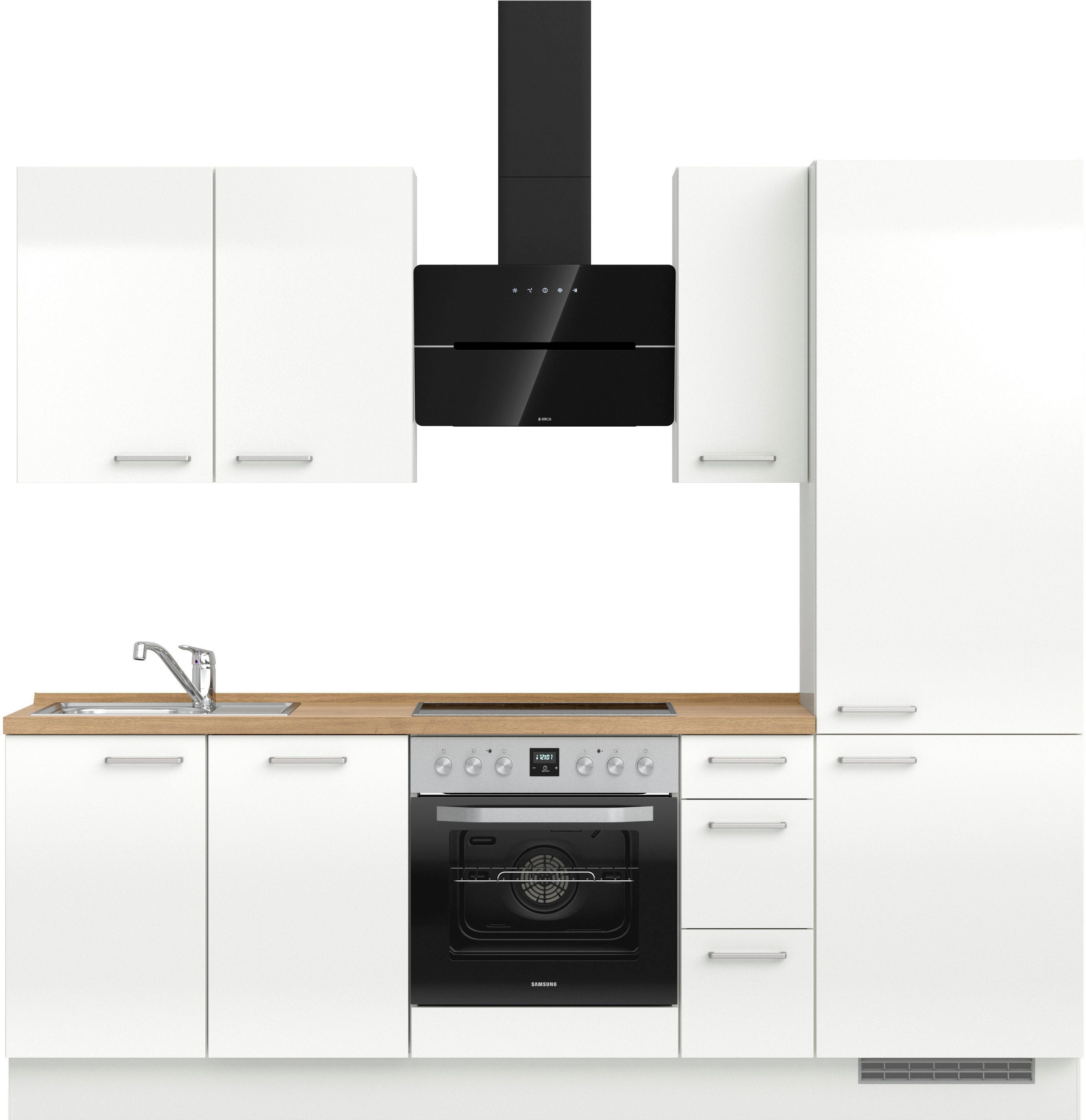 nobilia® Küchenzeile "Flash II", vormontiert, Ausrichtung wählbar, Breite 240 cm, wahlw. mit E-Geräten