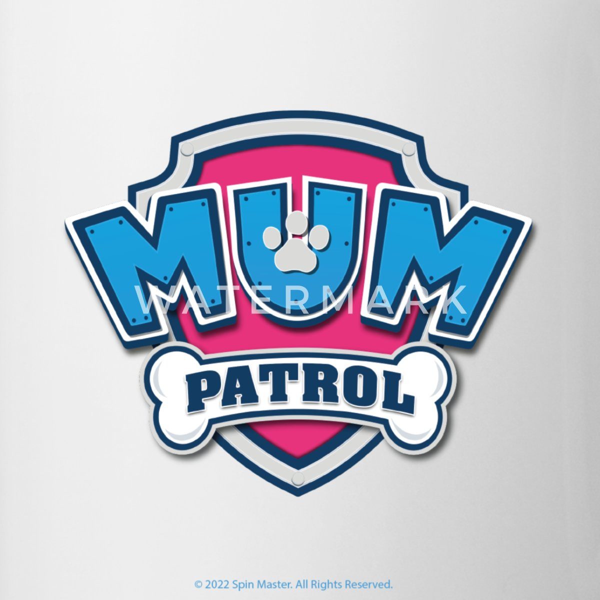 Spreadshirt Tasse Paw Patrol Mum Patrol Mama Muttertag Geschenk Tasse Zweifarbig, Keramik