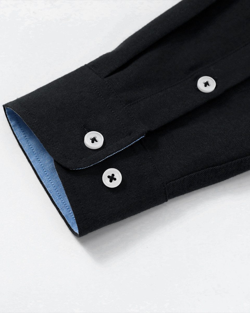 Allthemen Businesshemd mit Button-Down-Kragen Langarmhemd Slim Fit Hochzeitshemd