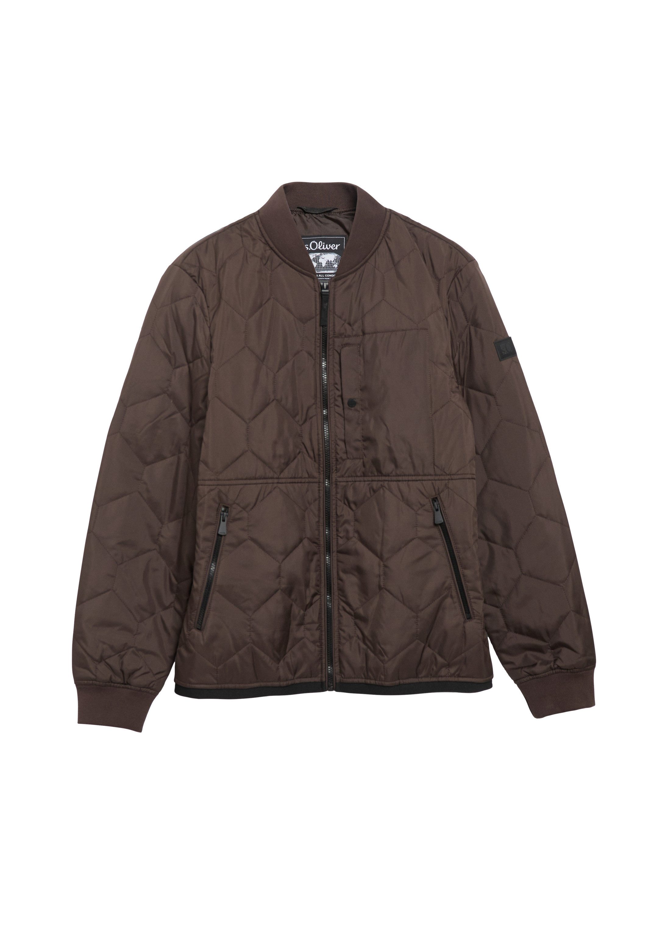 s.Oliver Funktionsjacke Outdoor-Jacke Sportiver Stepp-Blouson mit Kontrast-Details