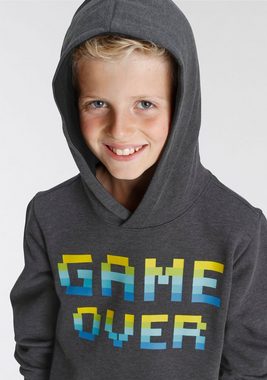KIDSWORLD Kapuzensweatshirt »GAME OVER« in melierter Qualität, Spruch