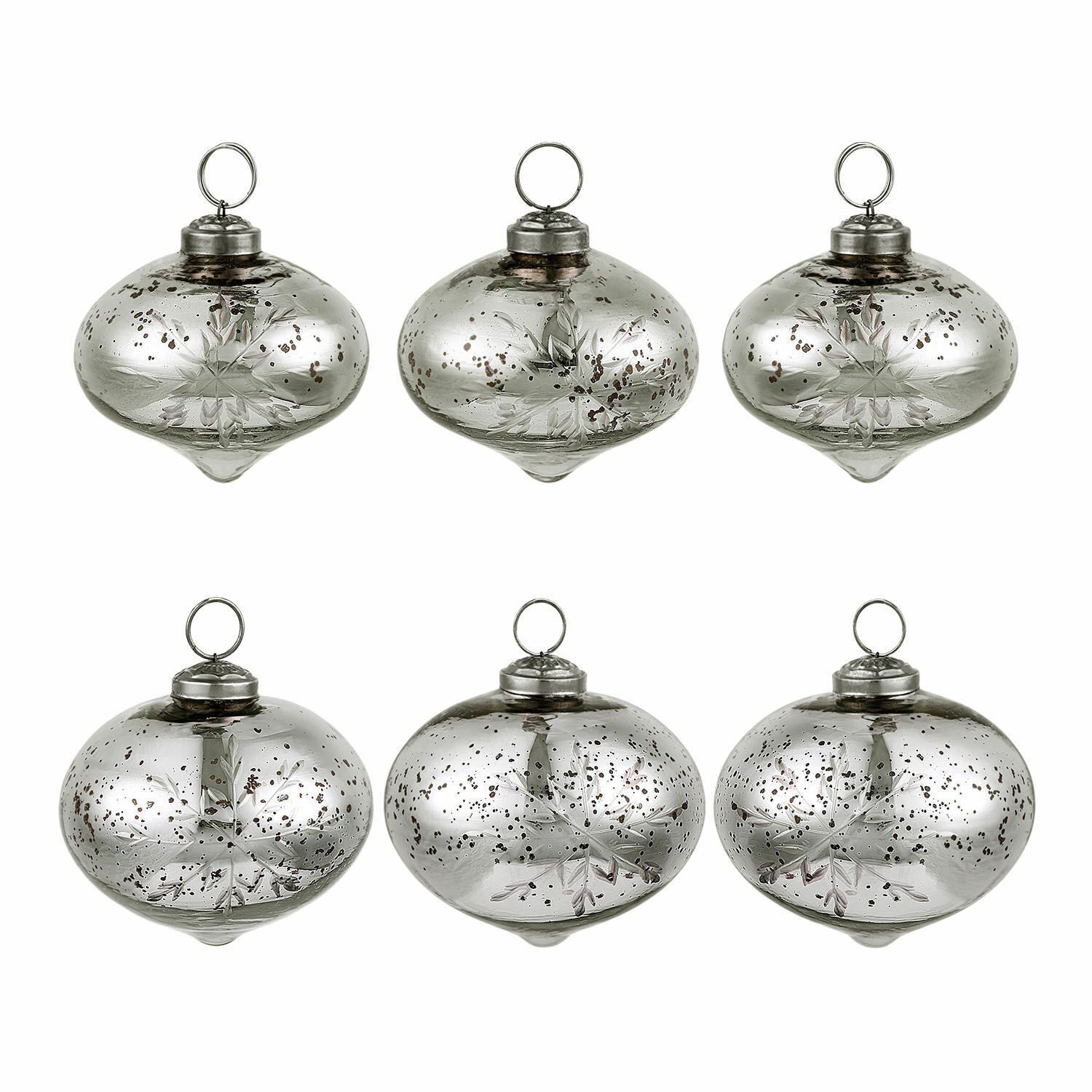 Mirabeau Christbaumschmuck Weihnachtskugeln 6er Set Isaulie silber, none
