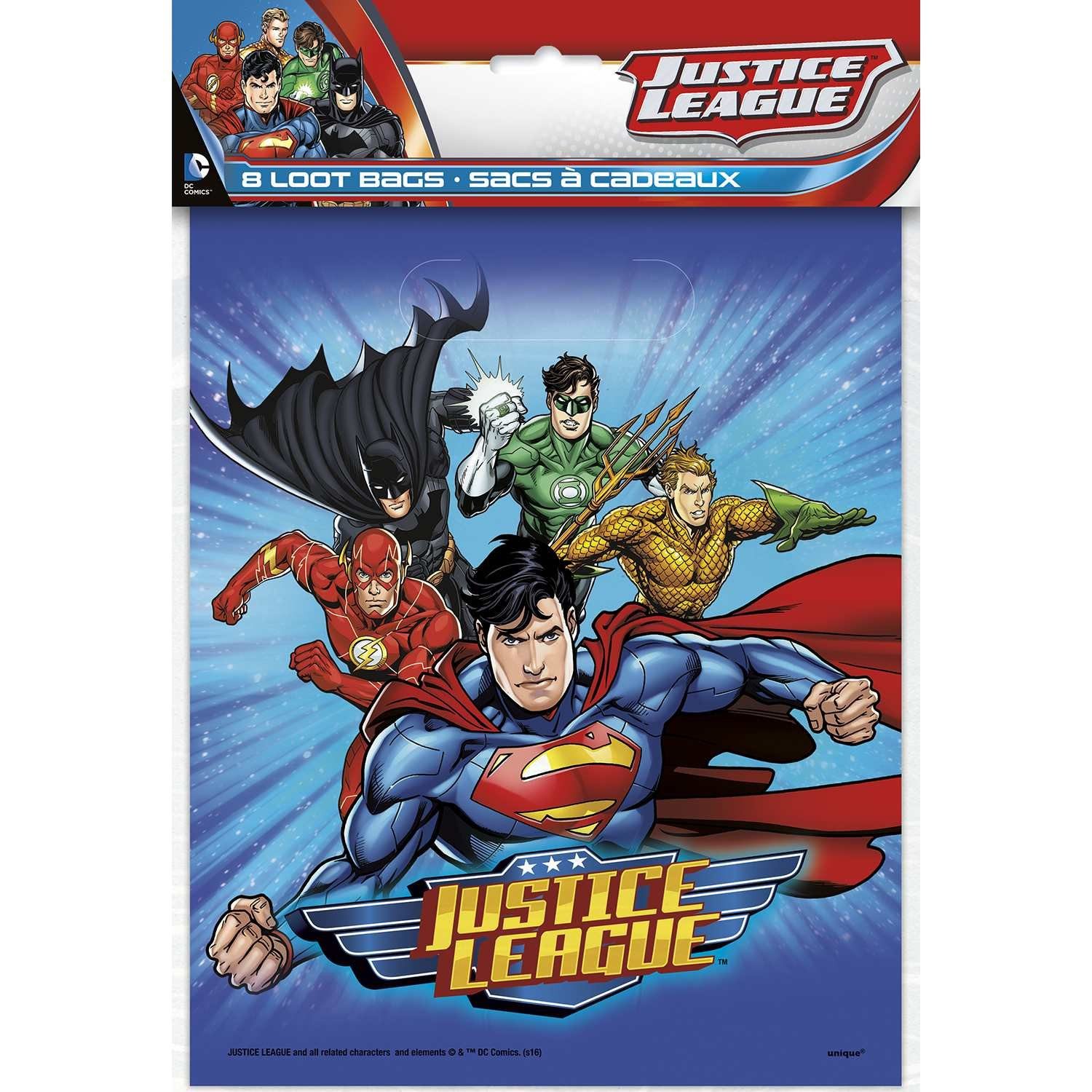 Unique Industries Inc. Hängedekoration Geschenktüte PVC Justice League 8Stk.