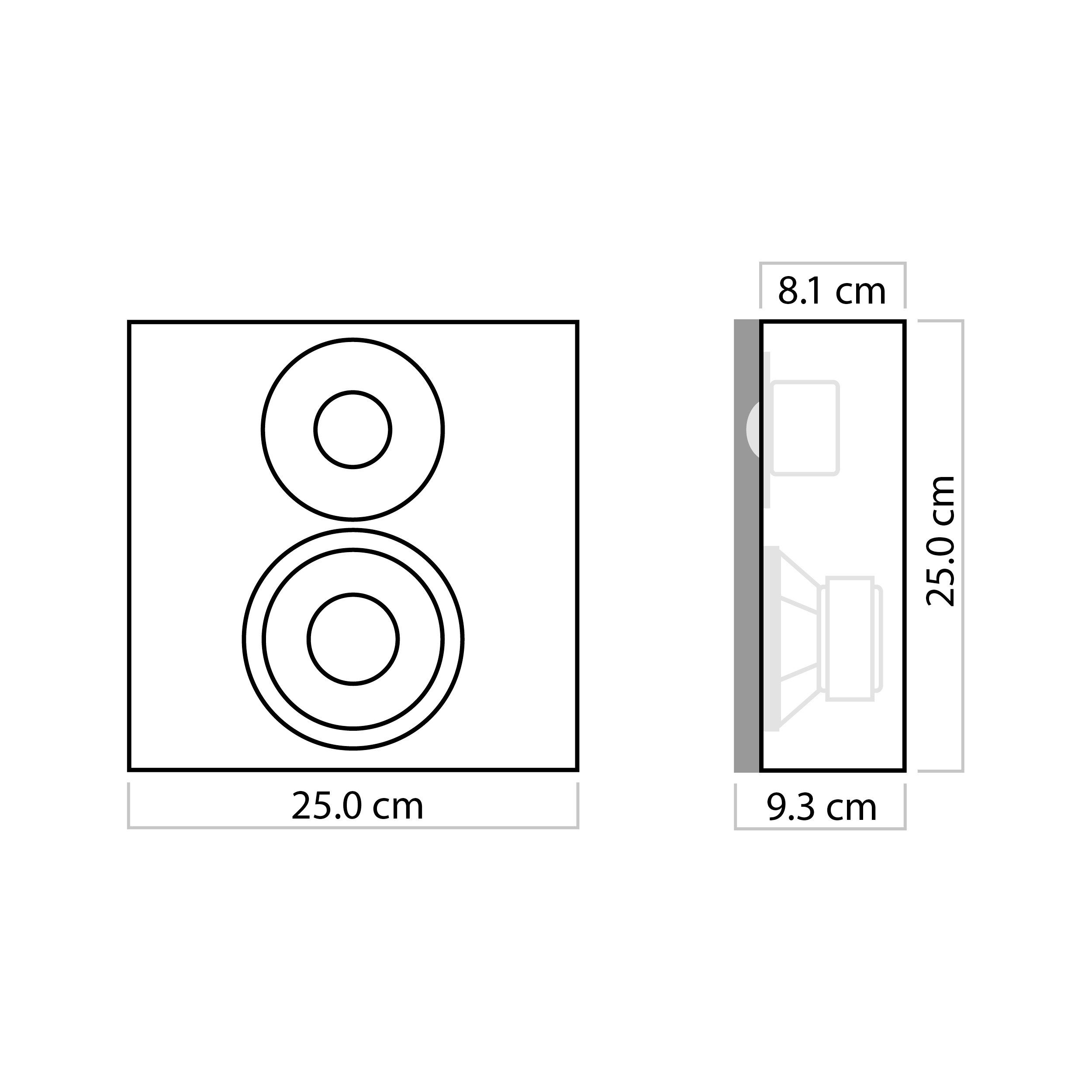 Surround-Lautsprecher Schwarz BF-10 W) (120 Nubert nuBoxx