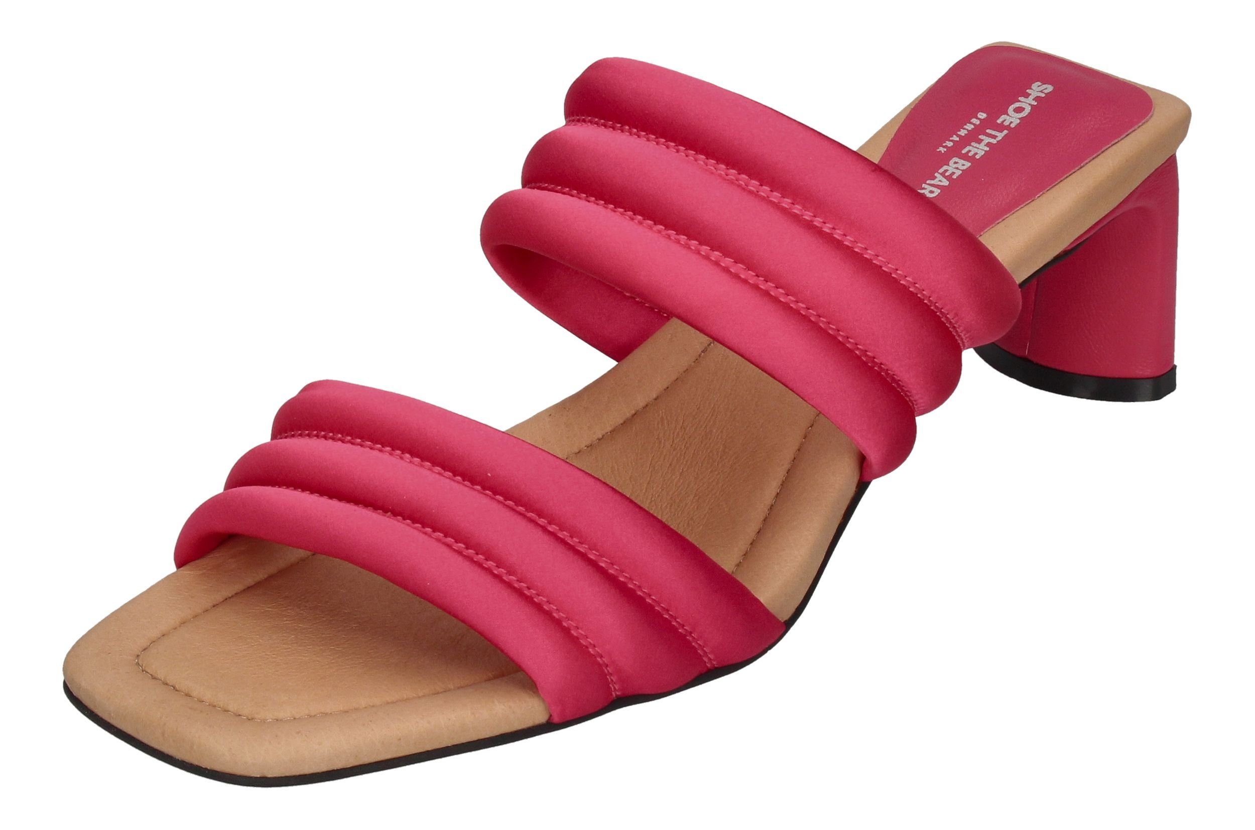 SHOE THE BEAR SYLVI PADDED STRAP Pantolette Pink Satin