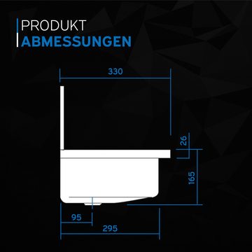 kör4u Waschbecken kör4u Ausgussbecken aus Stahl weiß (Set)