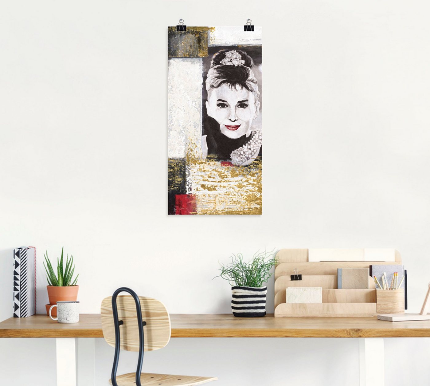 Artland Wandbild »Hollywood Legenden VI - Audrey Hepburn«, Porträts (1 Stück), in vielen Größen & Produktarten -Leinwandbild, Poster, Wandaufkleber / Wandtattoo auch für Badezimmer geeignet-kaufen