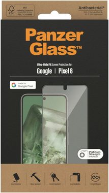 PanzerGlass Displayschutz Google Pixel 8 - Ultra-Wide Fit für Google Pixel 8, Displayschutzfolie, 1 Stück, Kratz-& Stoßfest,Antibakteriell,Berührungsempfindlich,Simpel Anbringen
