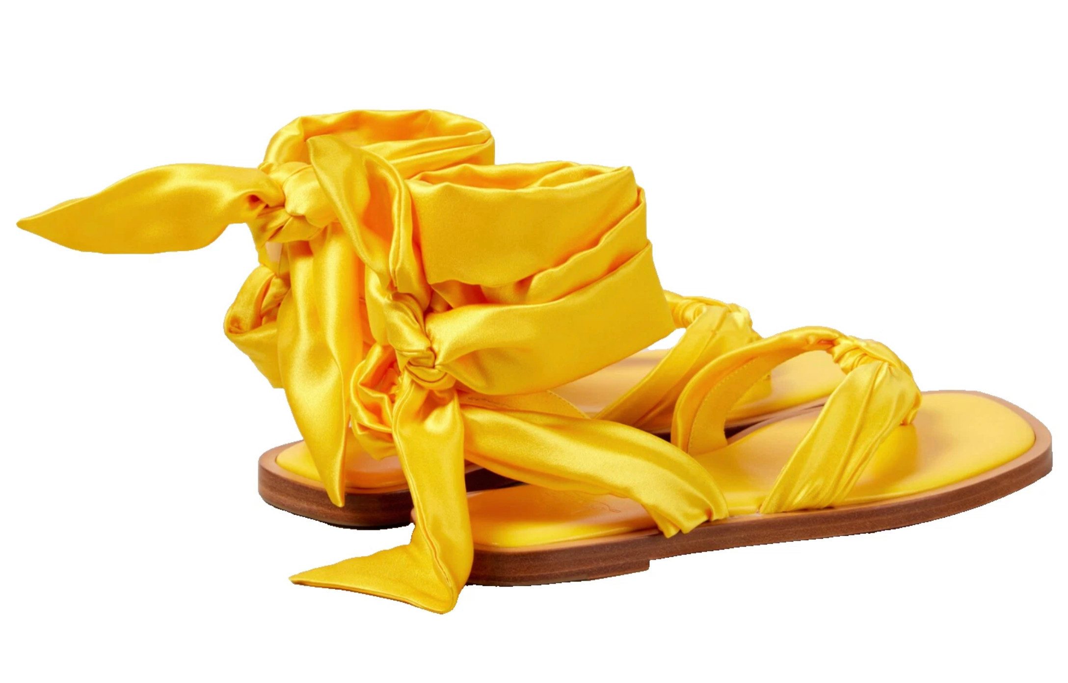 CHRISTIAN LOUBOUTIN Nilo du Desert Sandalen Satin Ankle Tie Schuhe Flats 39 Riemchensandalette