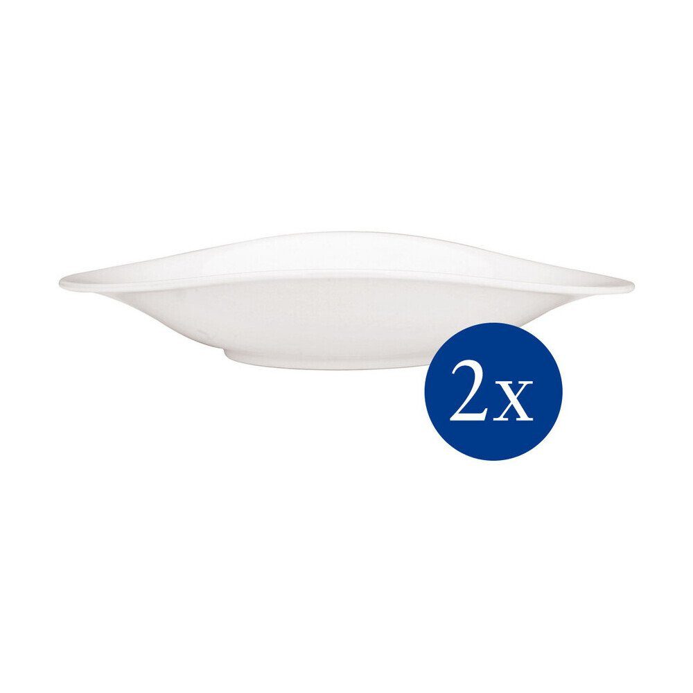Villeroy & Boch Pastateller Pastateller Set 2tlg 26x21cm Dune Vapiano, (2 St), Teller, Speiseteller, Essteller, Ø21cm, Premium Porcelain, weiß – Bild 2 von 4