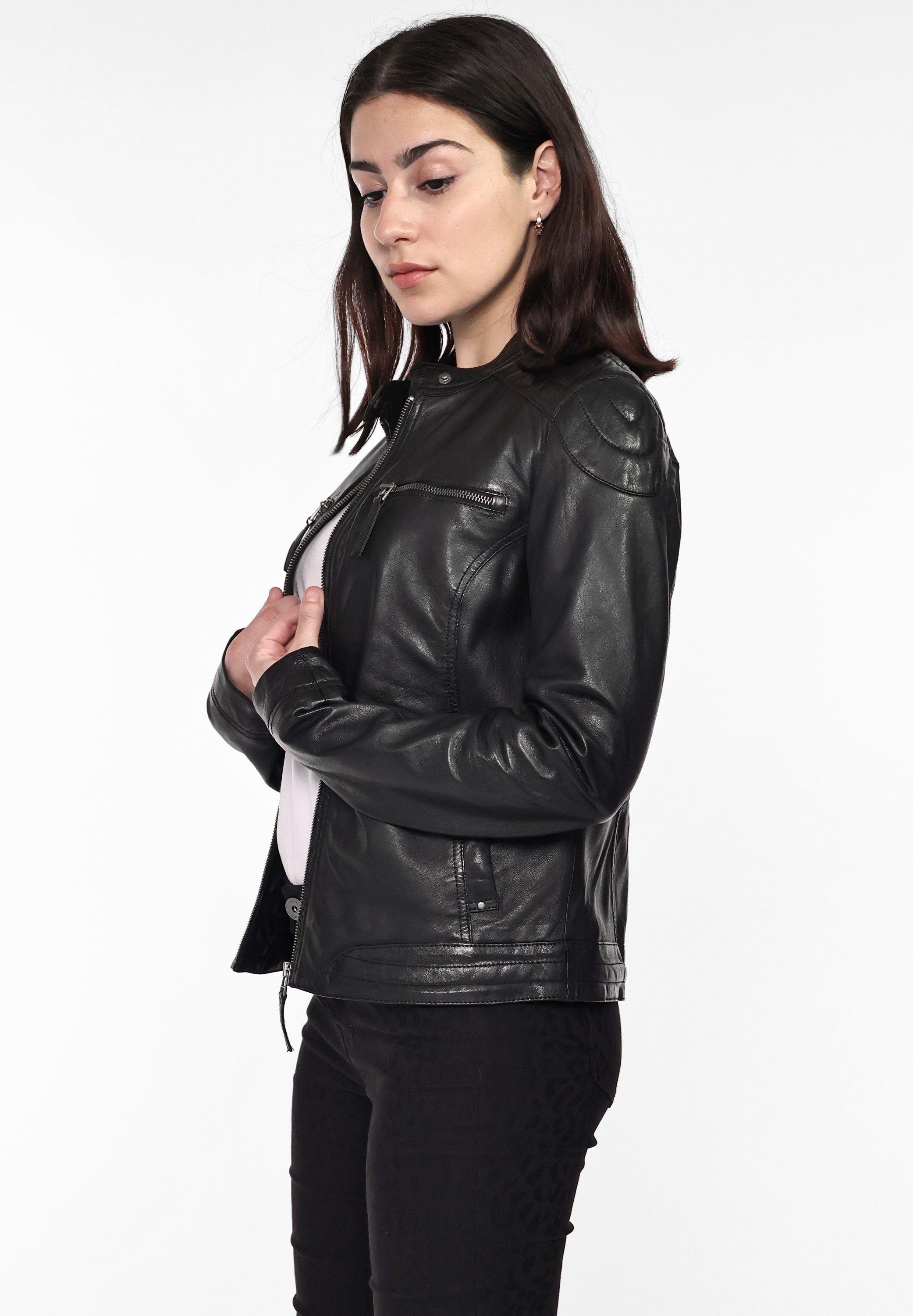 Lederjacke 4202143 black Maze