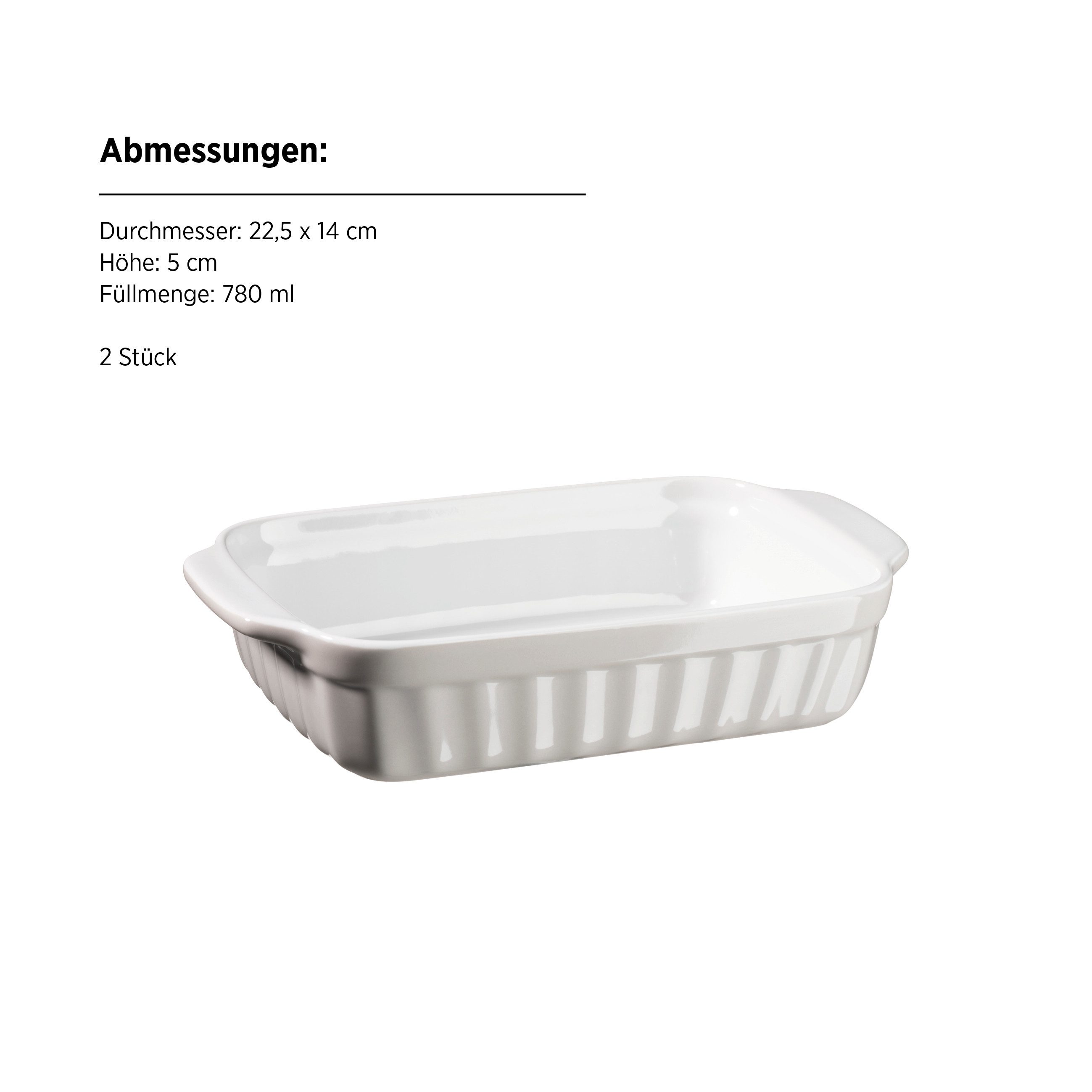 MÄSER Auflaufform Omea, Steinzeug, (2-St)