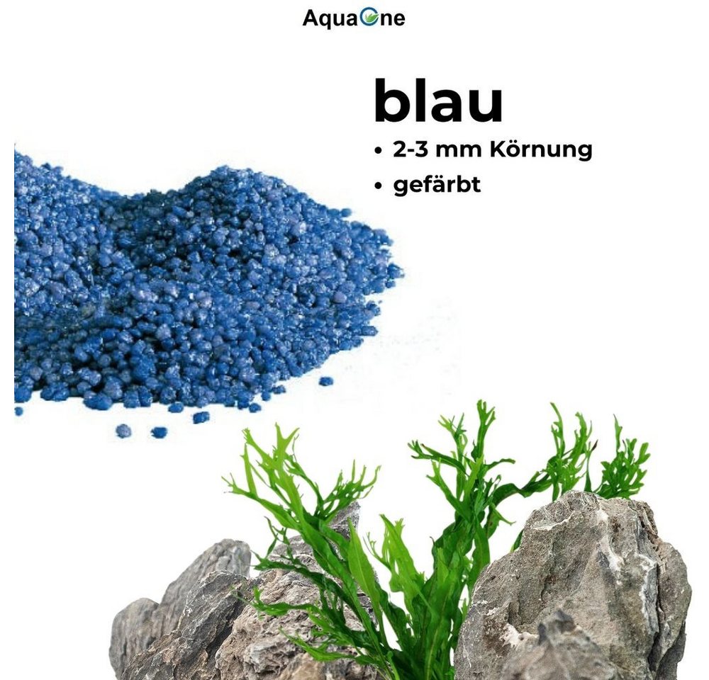 Thumbnail - Aquaone Aquarienkies 5 kg Blauer Quarzkies (2-3 mm) – Premium Bodengrund für Aquarien