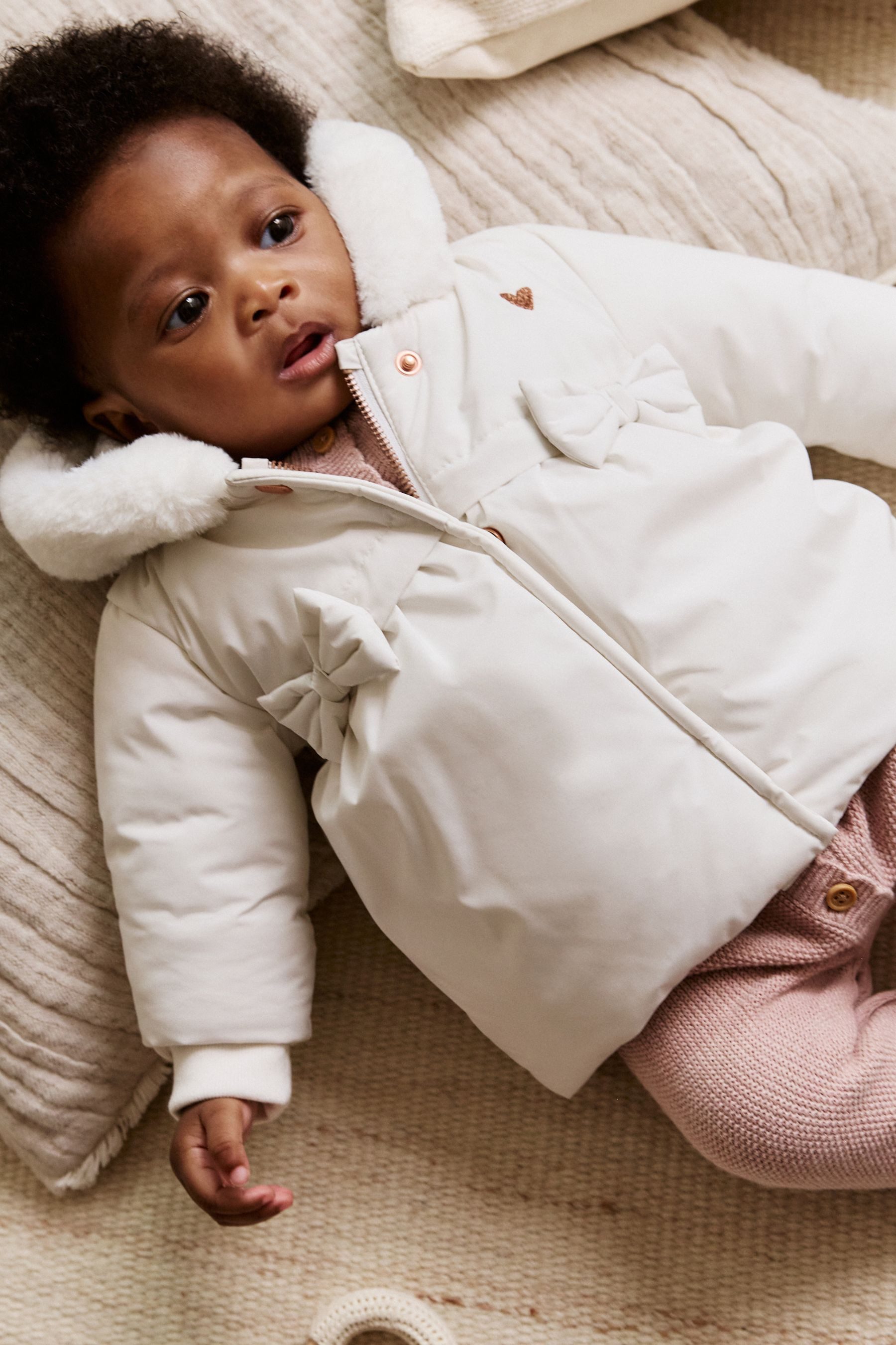 Next Parka Baby Pufferjacke mit Schleife (1-St)