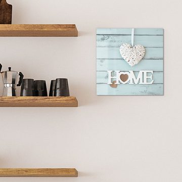 DEQORI Magnettafel 'Holzschrift HOME', Whiteboard Pinnwand beschreibbar