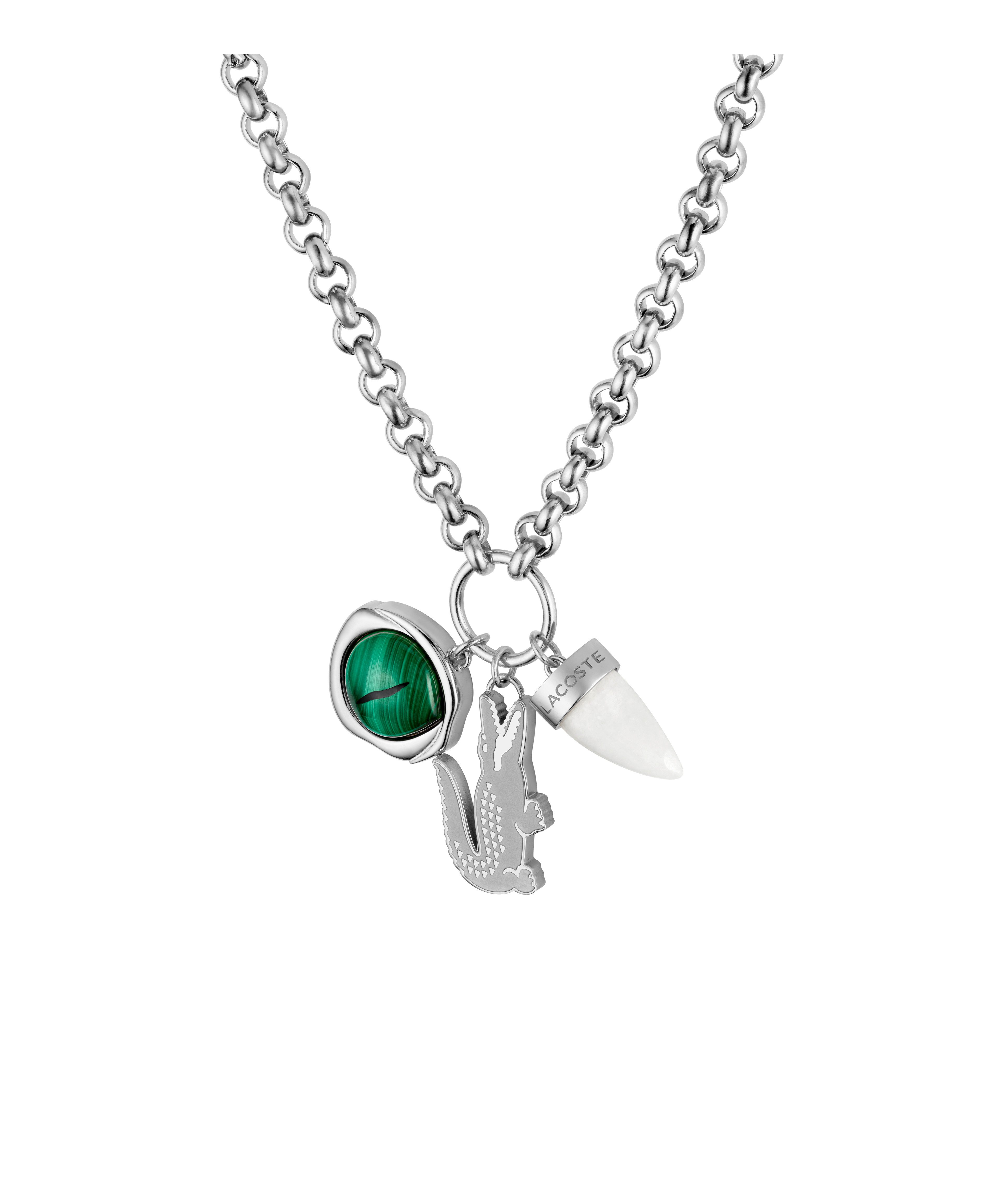 Lacoste Kette mit Anhänger UMPIRE, mit Malachit, Marmor