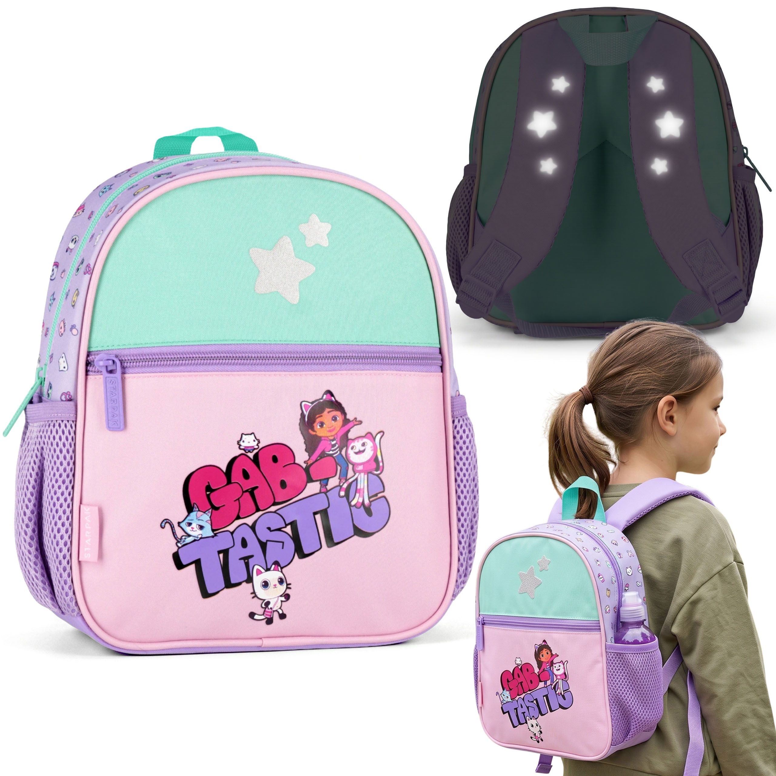 Gabby's Dollhouse Schulrucksack Gabby’s Dollhouse Rucksack für Mädchen, Kindergartenrucksack 26x23x9cm