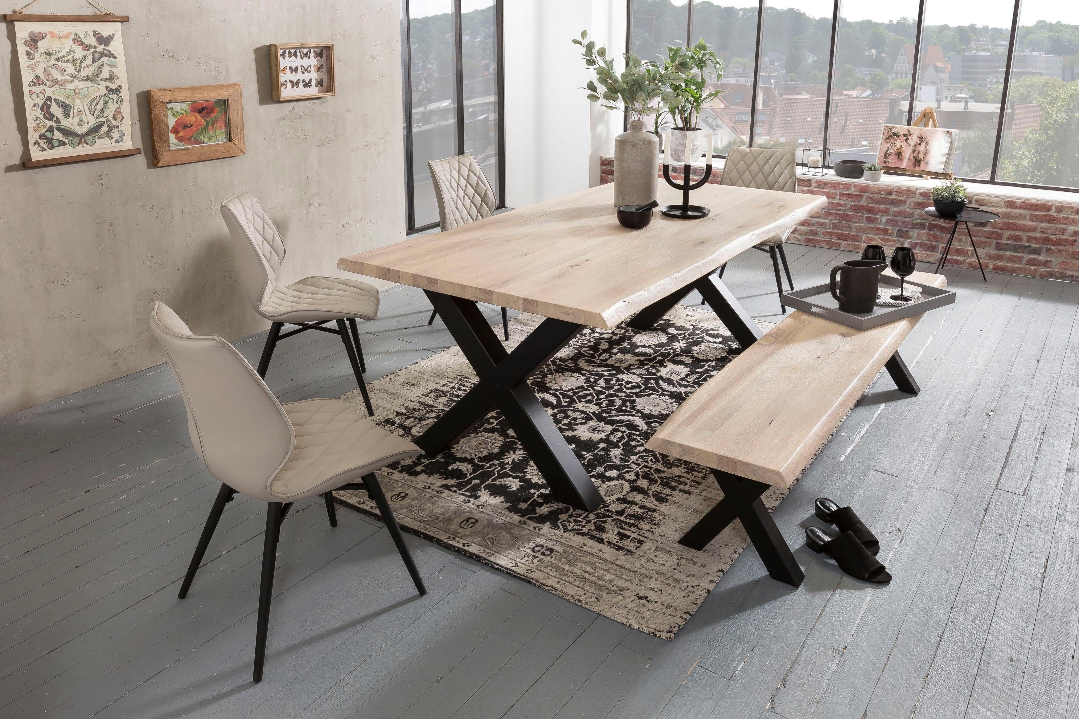 Home affaire Esstisch Tristan, mit Baumkante