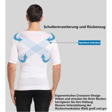 Opspring Kompressionsshirt Herren-Kompressionsshirt,Bauchmuskeln schlanker Body Shaper