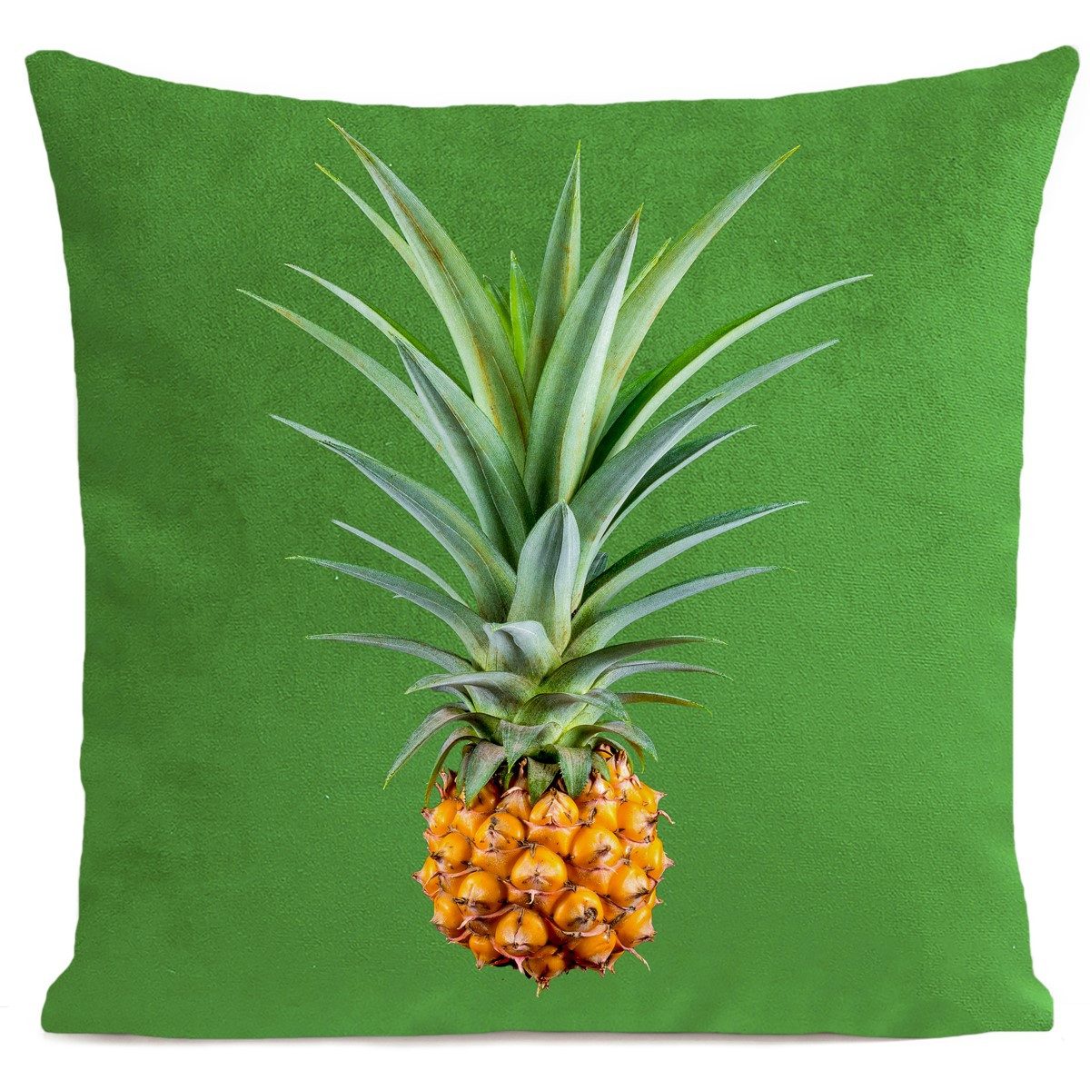 Artpilo Dekokissen Ananas, Neongrün, Mit Füllkissen, 60x60cm