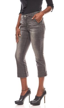 B.C. Best Connection by heine Regular-fit-Jeans B.C. Best Connections verkürzte Hose Flared Jeans Kurzgröße Grau
