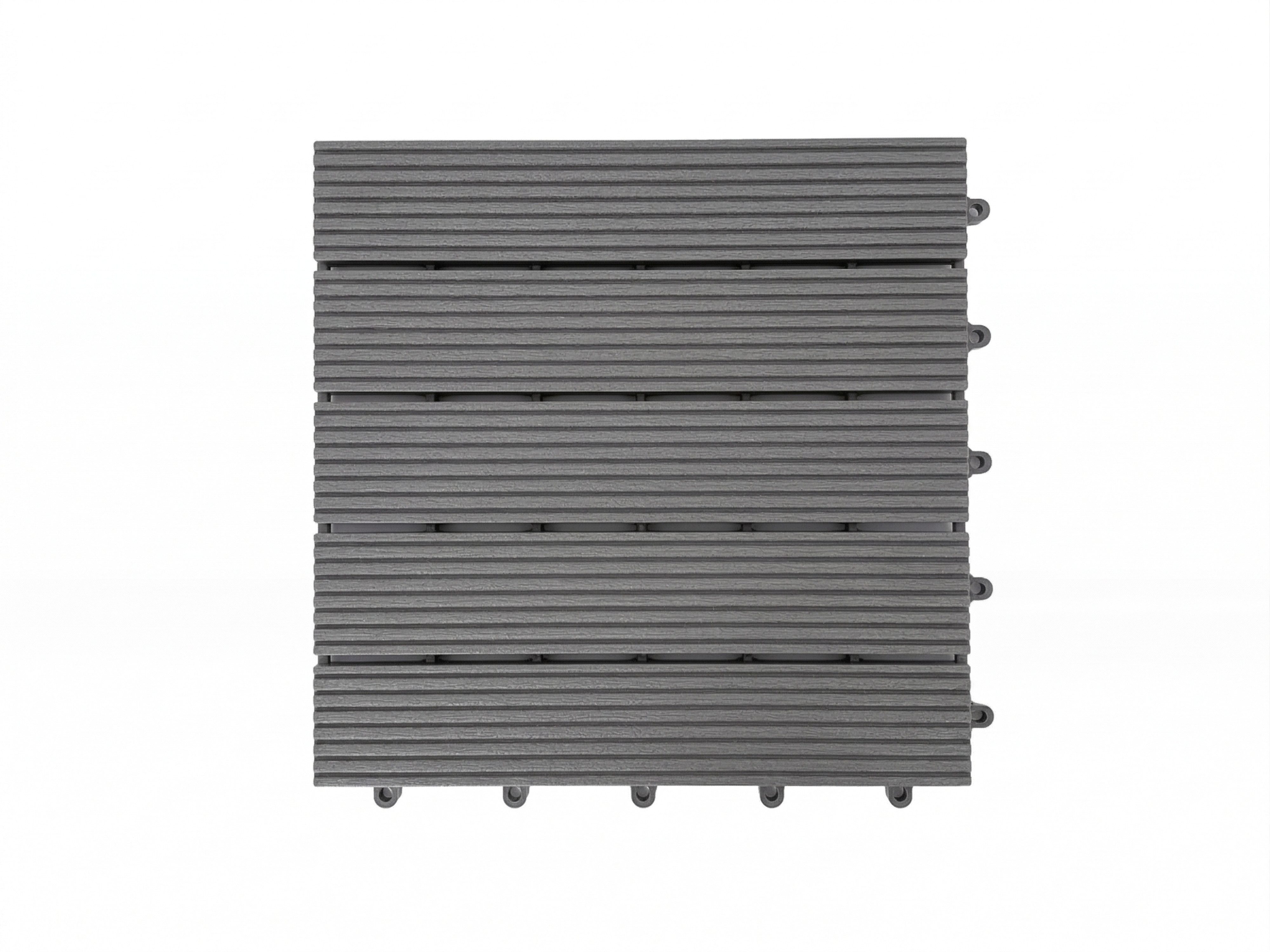 Outgarden Terrassenplatte Terrassenfliese 30 x 30 aus Kunststoff Hellgrau, Kunststoff 30x30, Hellgrau