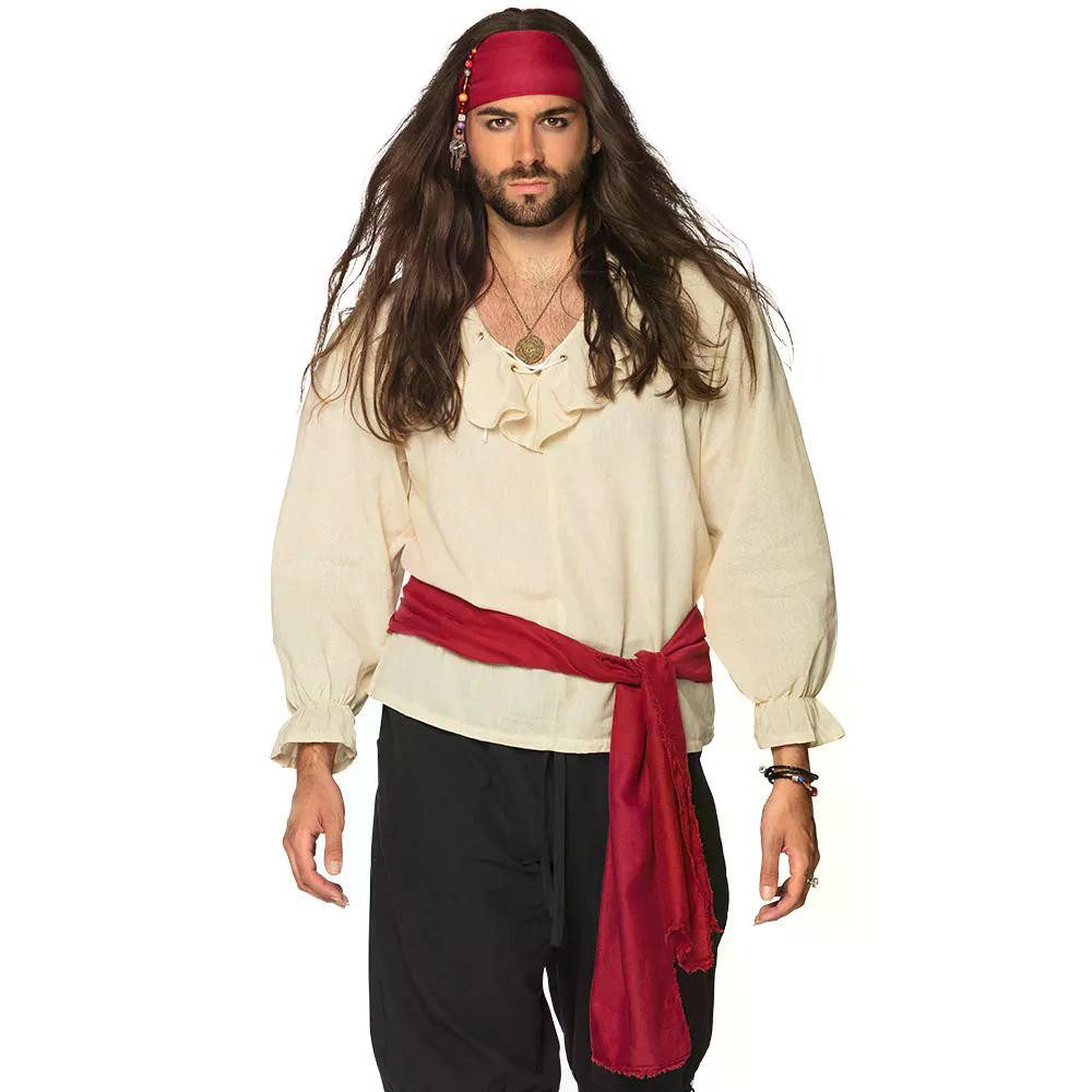 Boland Piraten-Kostüm Pirat Set rot Stirnband und Schärpe für Piratenkostüm Kostümzubehör, Stirnband 110 cm, Schärpe 190 cm - tolle Ergänzung für Piraten-Kostüm