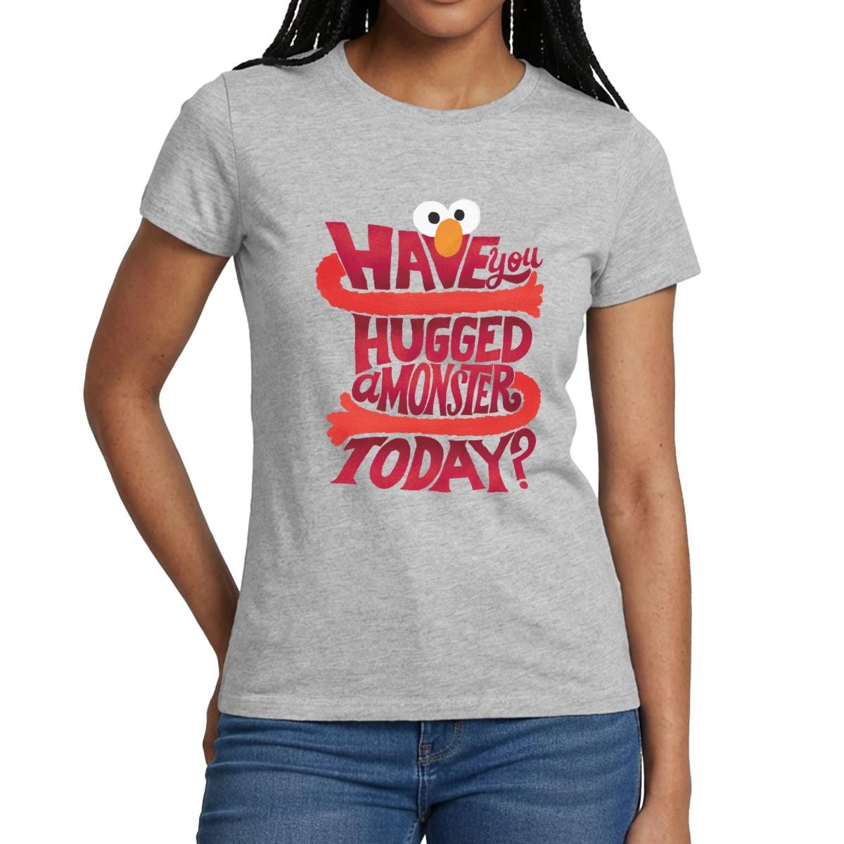 Spreadshirt T-Shirt Sesamstraße Design Have You Hugged A Monster Today Frauen T-Shirt (1-tlg) Slim Fit, fällt klein aus