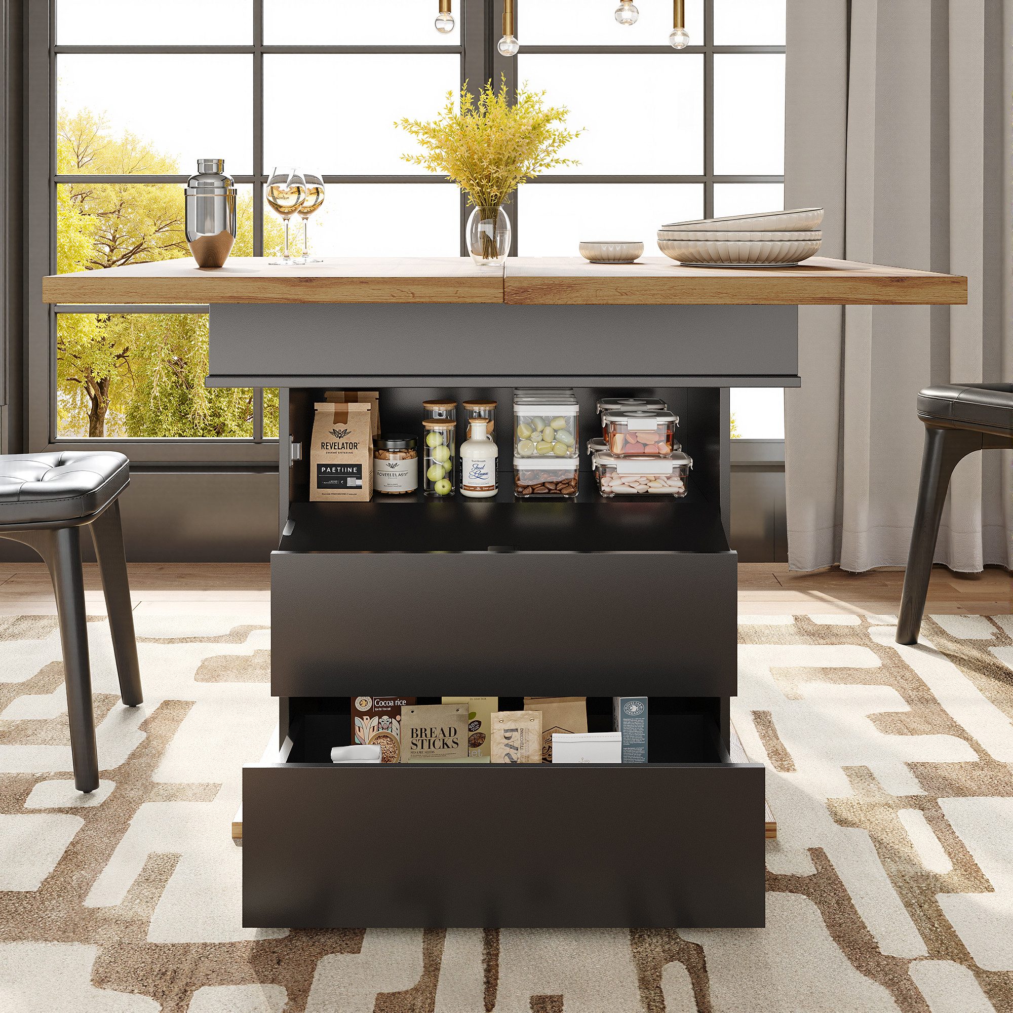 REDOM Esstisch Platzsparender Esstisch (Ausziehbarer Esstisch 110-140 cm mi günstig online kaufen