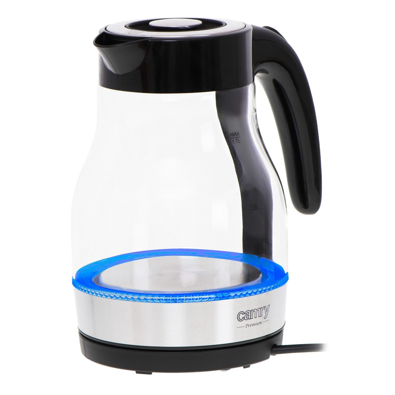 Camry Wasserkocher CR 1300 Wasserkocher - 1,7 L, Edelstahl-Heizelement, LED-Anzeige, 1,7 l, 2200 W, Familiengröße für bis zu 6–7 Tassen – Bild 2 von 5