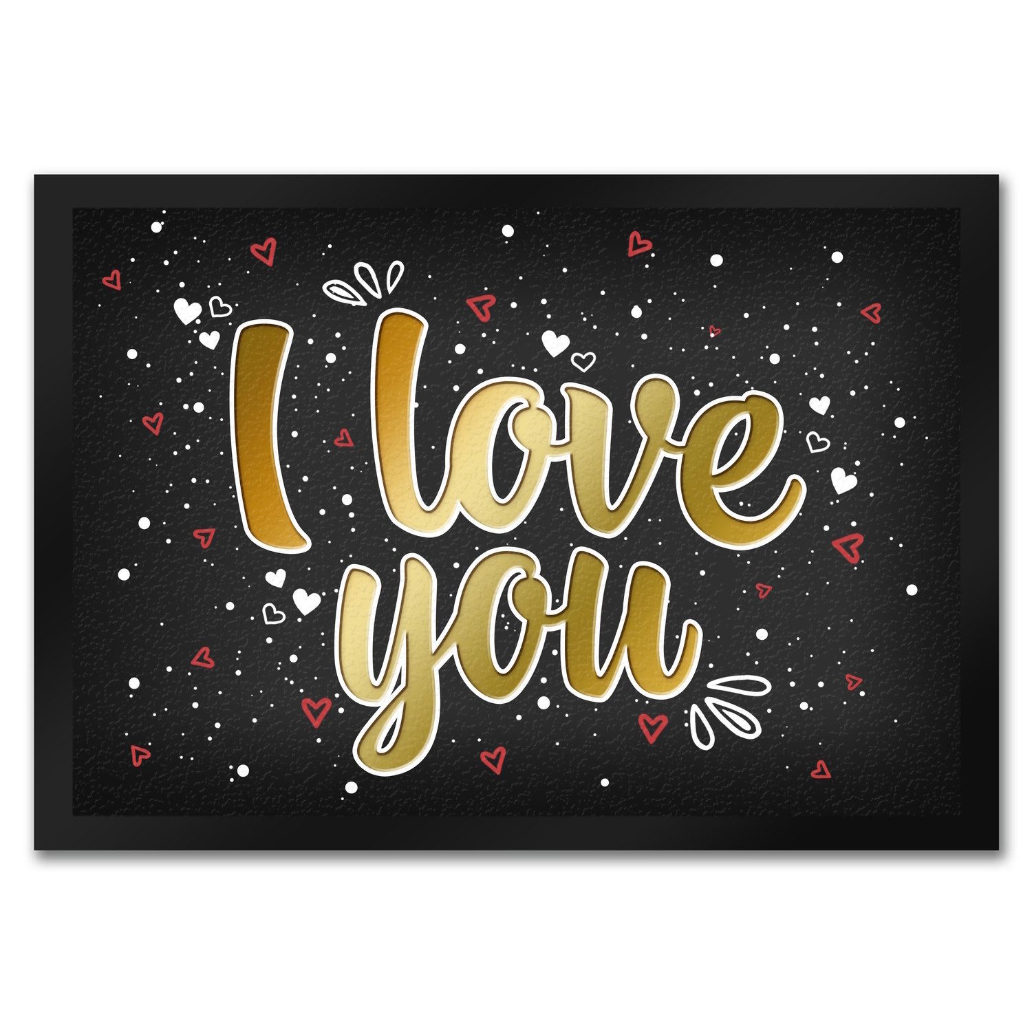 speecheese Fußmatte I love you Fußmatte Liebe Herz Glück Pärchen Paar Mann Frau Ehe
