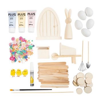 creativ company Kreativset 977530, Bastelset Hasentür, in schönen Pastellfarben - für ein fantasievolles Ostern für alle