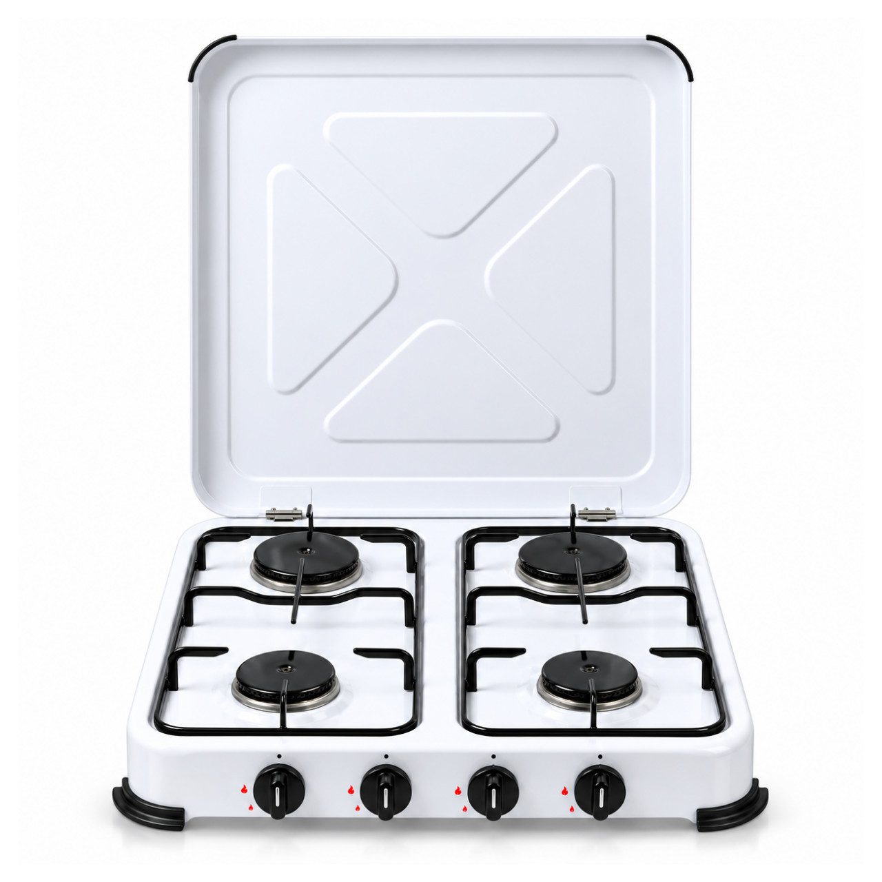 BlueCraft Gaskocher 4 flammig 50mbar Propan Gas Campingkocher 5,8 kW Gas-Kochfeld Gasherd, (für Propan-Gasflasche Gas-Kochfeld), Camping Gas Kocher 4 flammen für Gasflasche