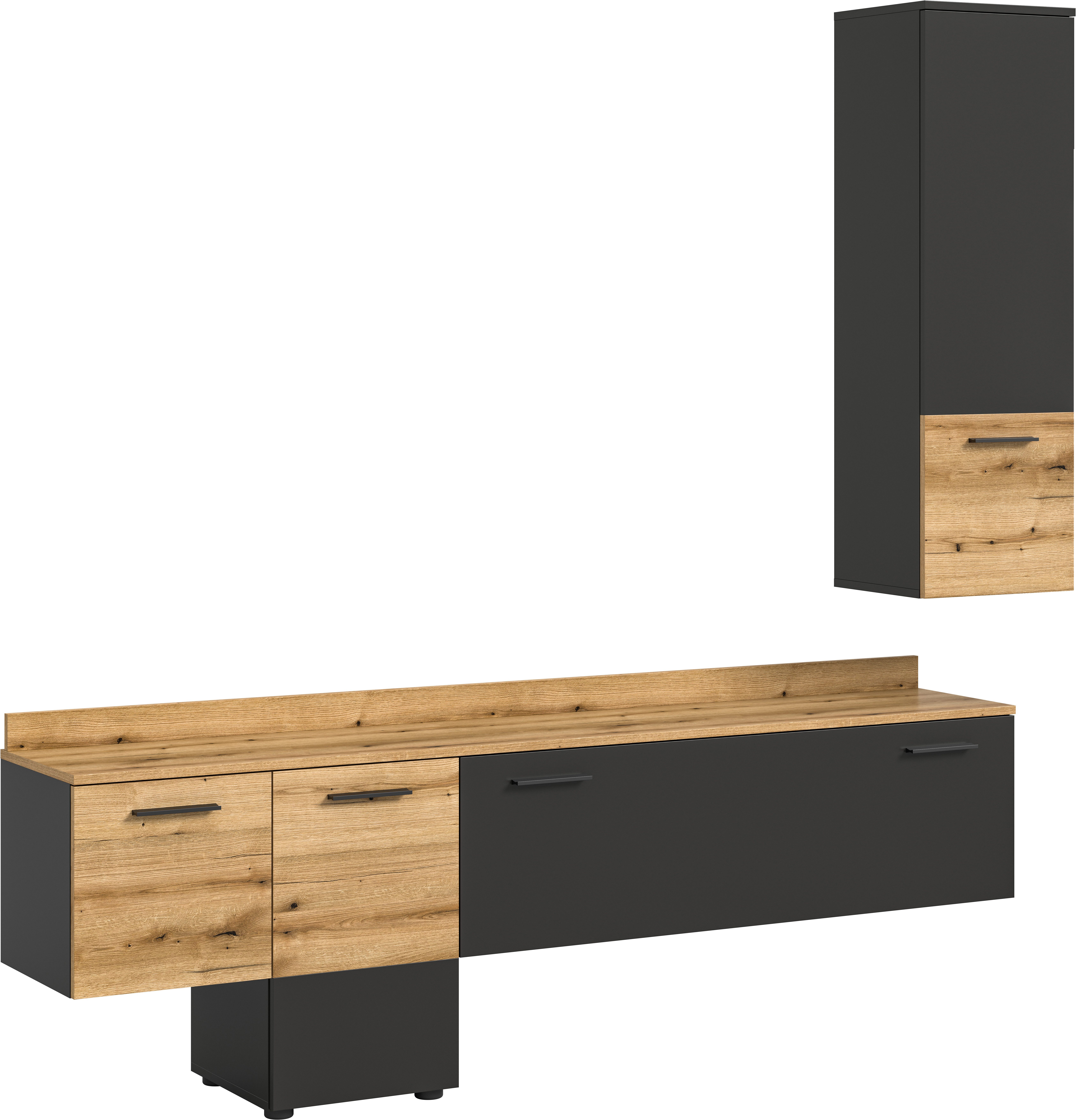 INOSIGN Wohnwand Laport, Breite 195cm, inkl. 1 Lowboard mit indirekter Bele günstig online kaufen