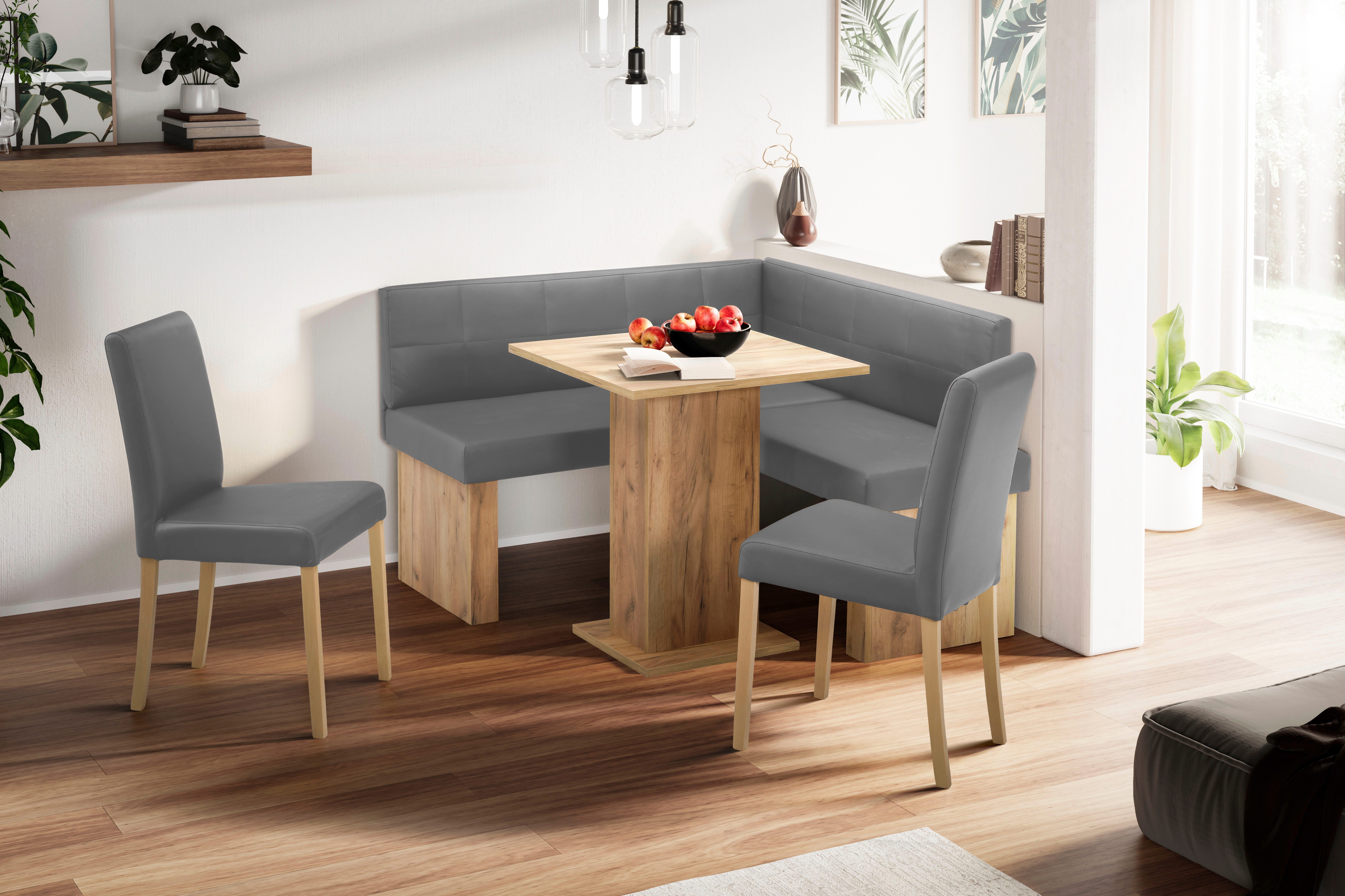 massivline&more Eckbank Anna 2, Schenkel gleichschenkelig 130 cm