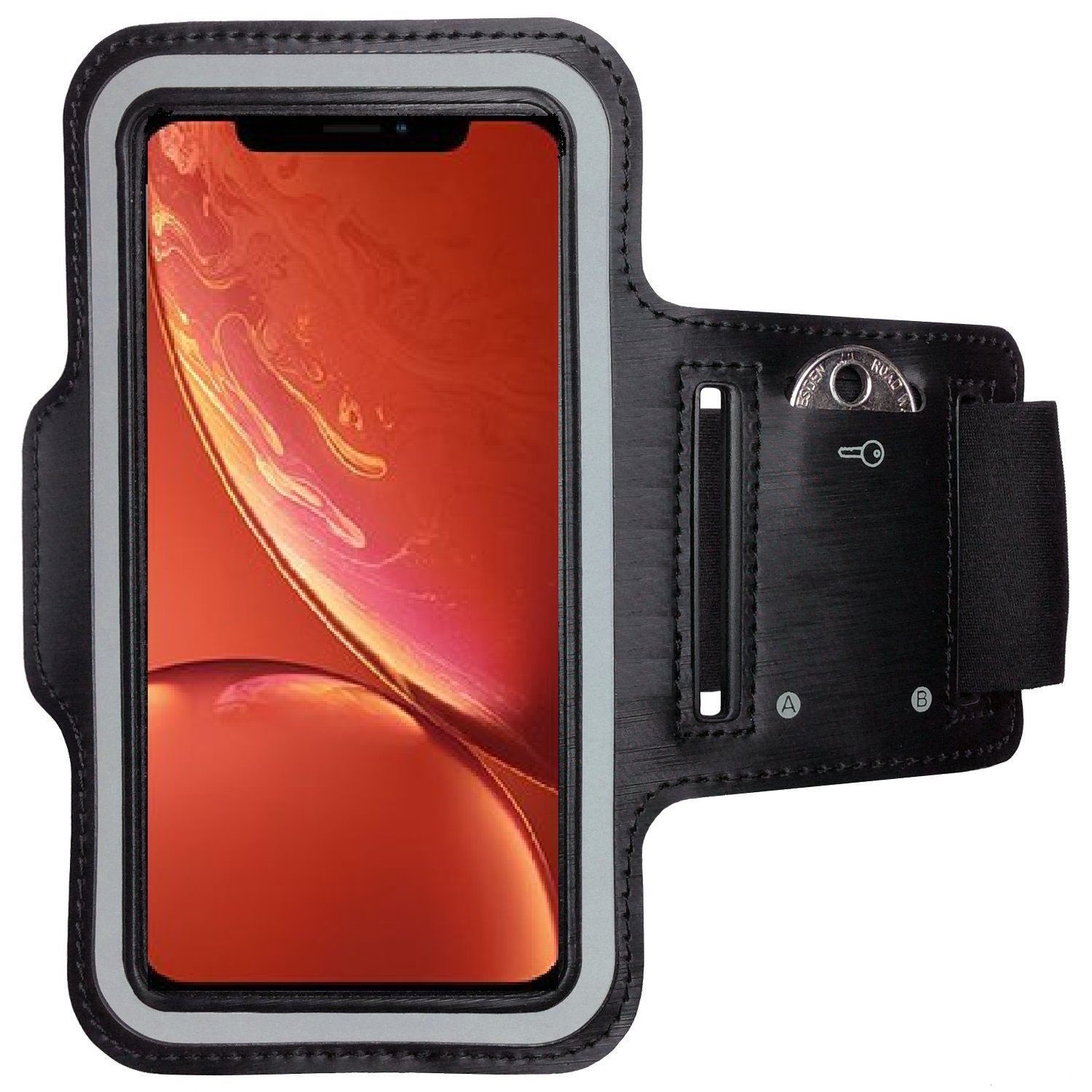 CoverKingz Handyhülle Apple iPhone XR Sportarmband Handy Sport Armband Fitness Armtasche, Sport Schutzhülle Schlüsselfach Handyhülle Jogging Schutztasche Etui