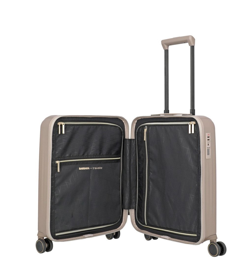 travelite Hartschalen-Trolley BARBARA NOVELTY Reisekoffer Hartschale, 4 Rollen, Volumenerweiterung – stilvolles Reisegepäck