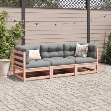 vidaXL Gartenlounge-Set 3-tlg. Garten-Sofagarnitur Massivholz Douglasie