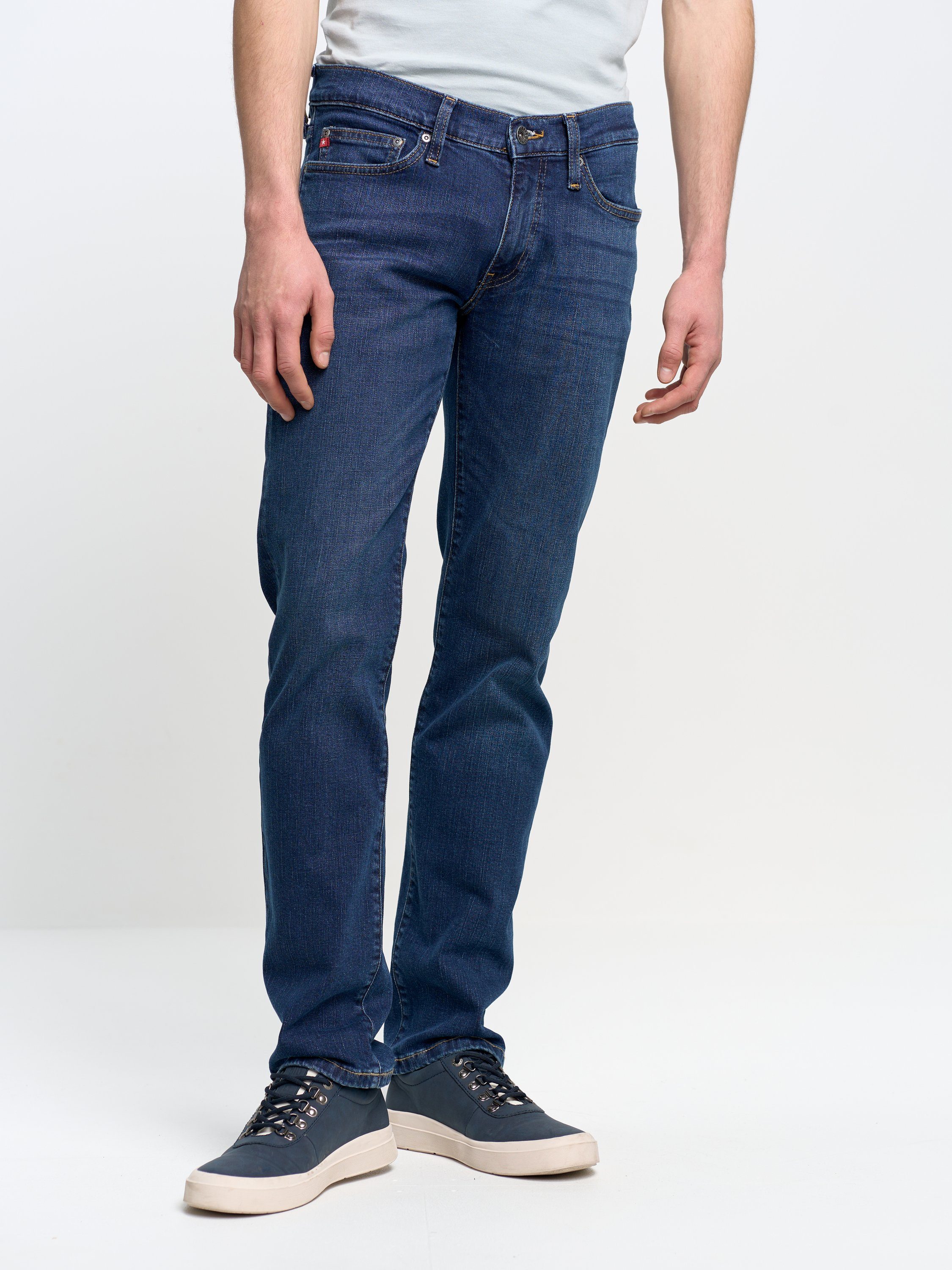 Slim-fit-Jeans TOBIAS dunkelblau STAR (1-tlg) BIG