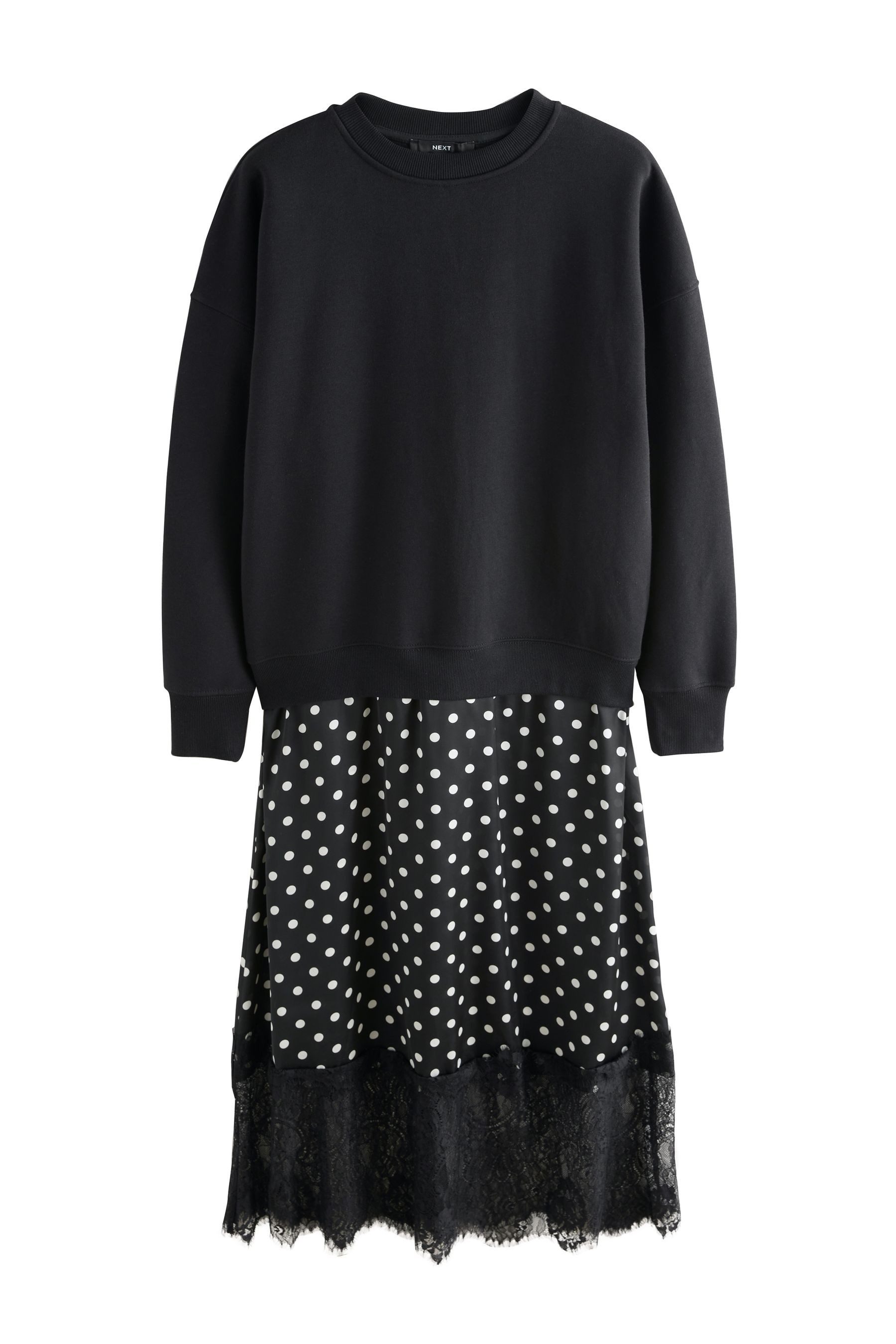 Next Midikleid 2-in-1 Pullover-Satinmidirock mit weichem Griff (1-tlg) günstig online kaufen