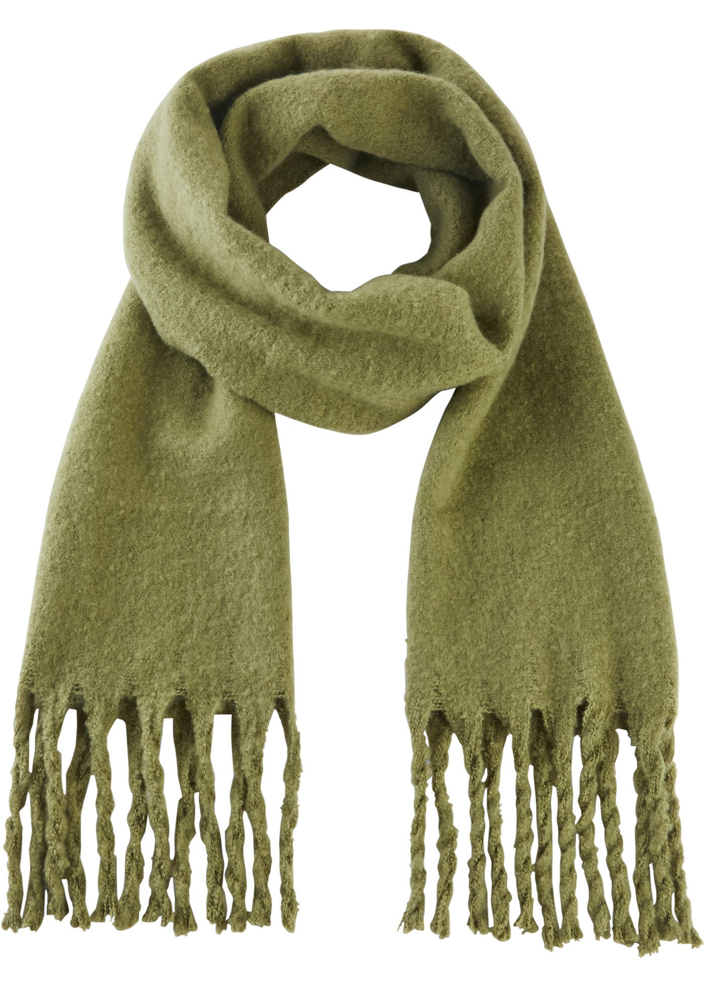 bonprix Schal, aus Polyester, mit Fransen-Design, lockere Passform, casual Stil