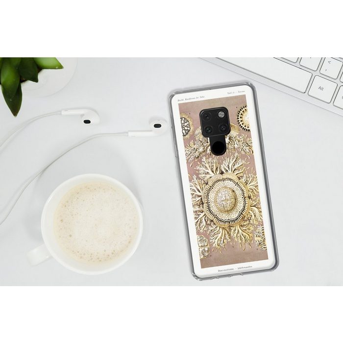 MuchoWow Handyhülle Jahrgang - Ernst Haeckel - Qualle - Kunst Phone Case Handyhülle Huawei Mate 20 Silikon Schutzhülle RV10902