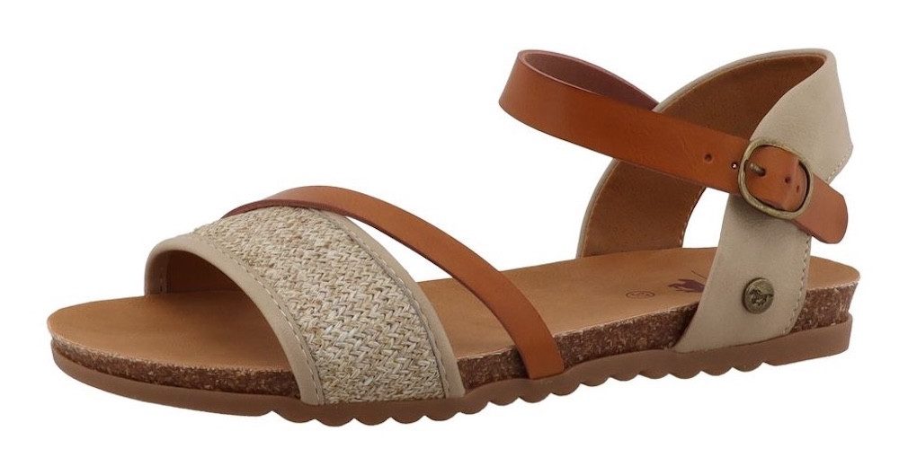 Mustang Shoes Nannette Riemchensandale Sommerschuh, Sandalette mit verstellbaren Riemchen